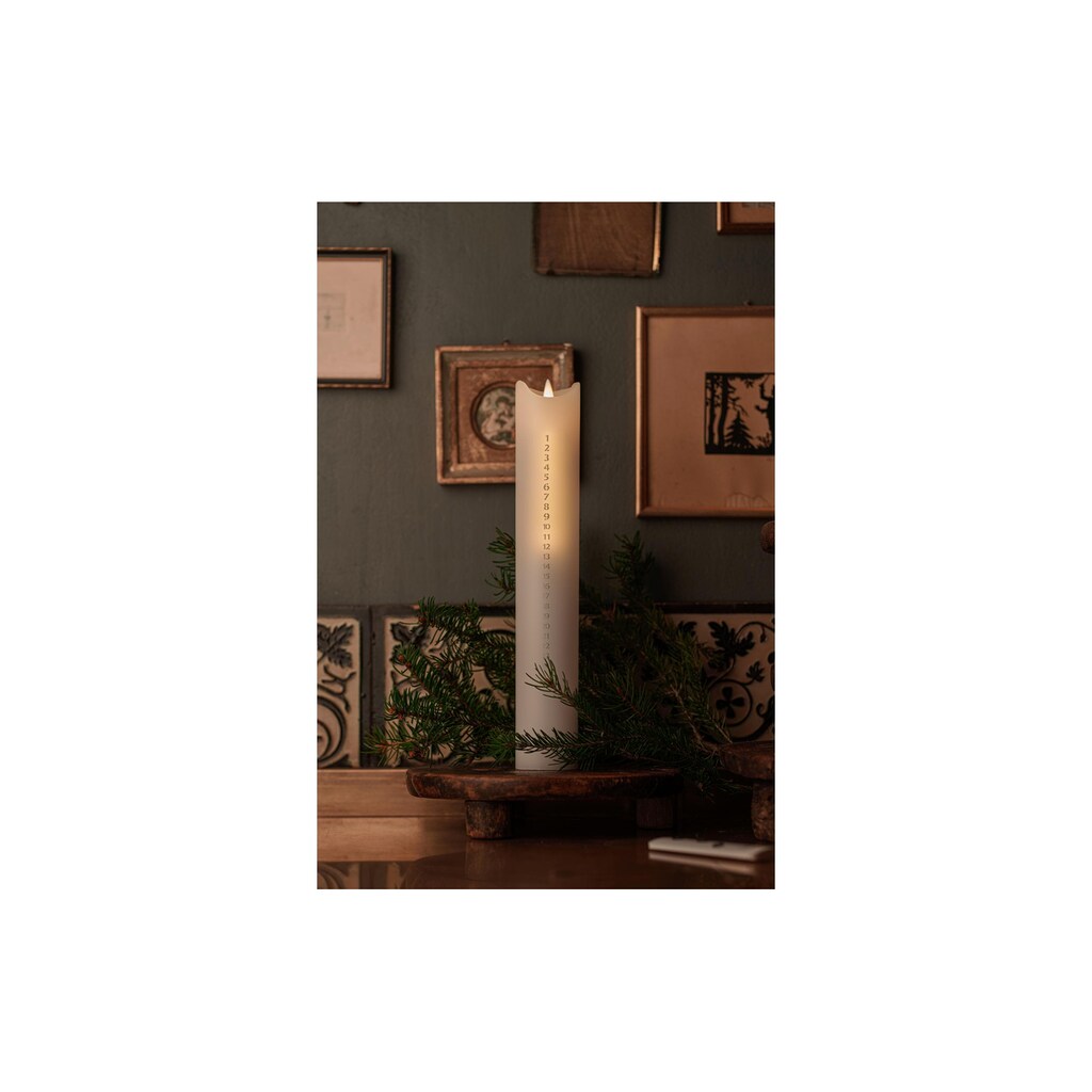 Sirius Adventskerze »LED-Kerzen Advent Calendar silberfarben«