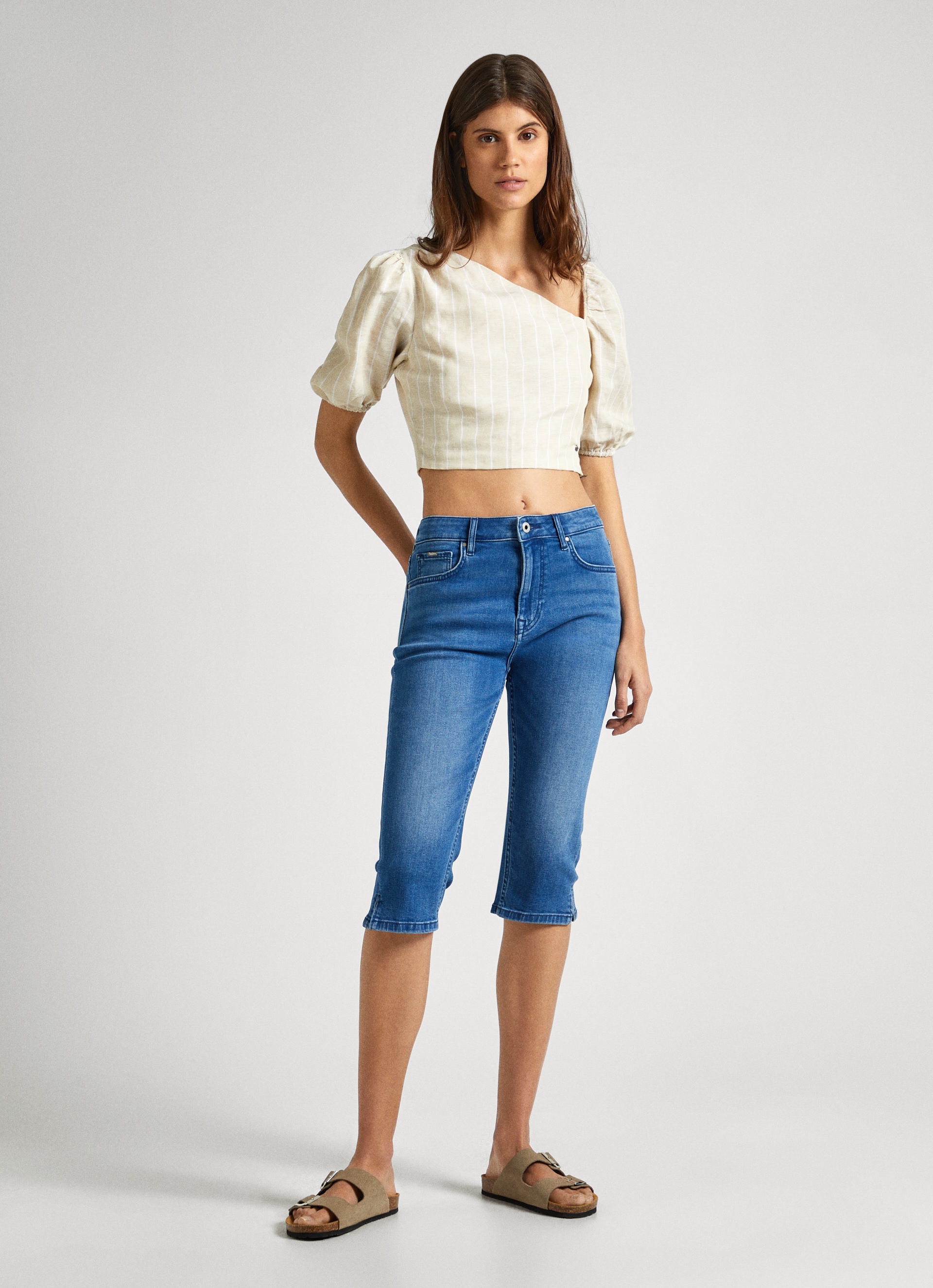 Pepe Jeans Caprijeans »SKINNY CROP«, mit kleinen Schlitzen