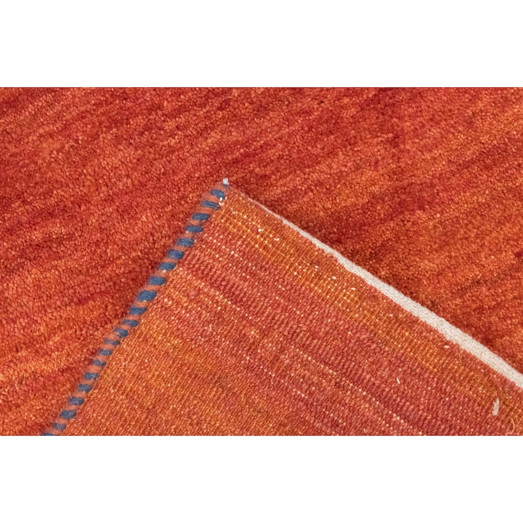 morgenland Wollteppich »Gabbeh Teppich handgeknüpft orange«, rechteckig