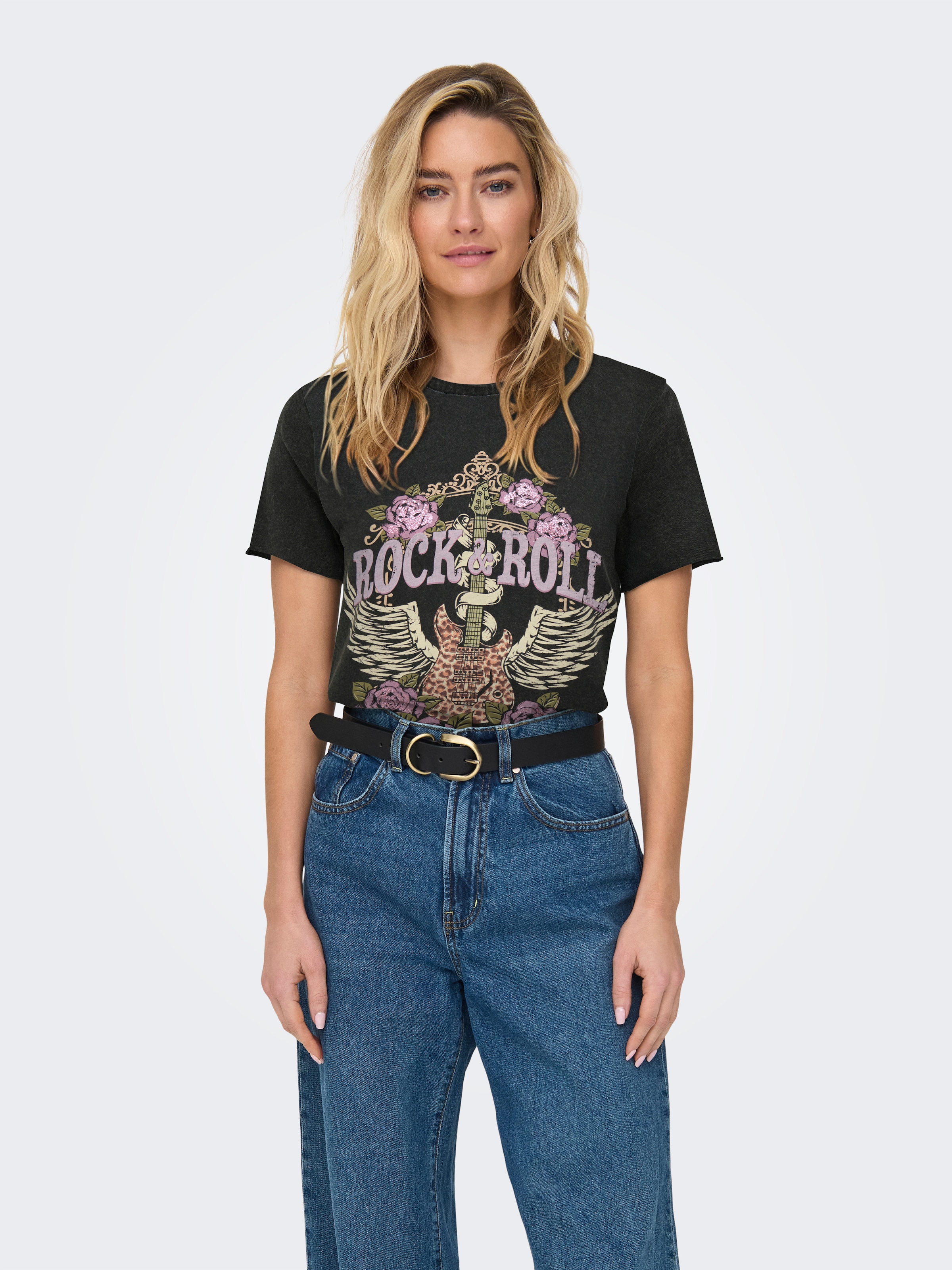 ONLY Rundhalsshirt »ONLLUCY REG S/S TOP JRS NOOS« unterschiedlich bedruckt