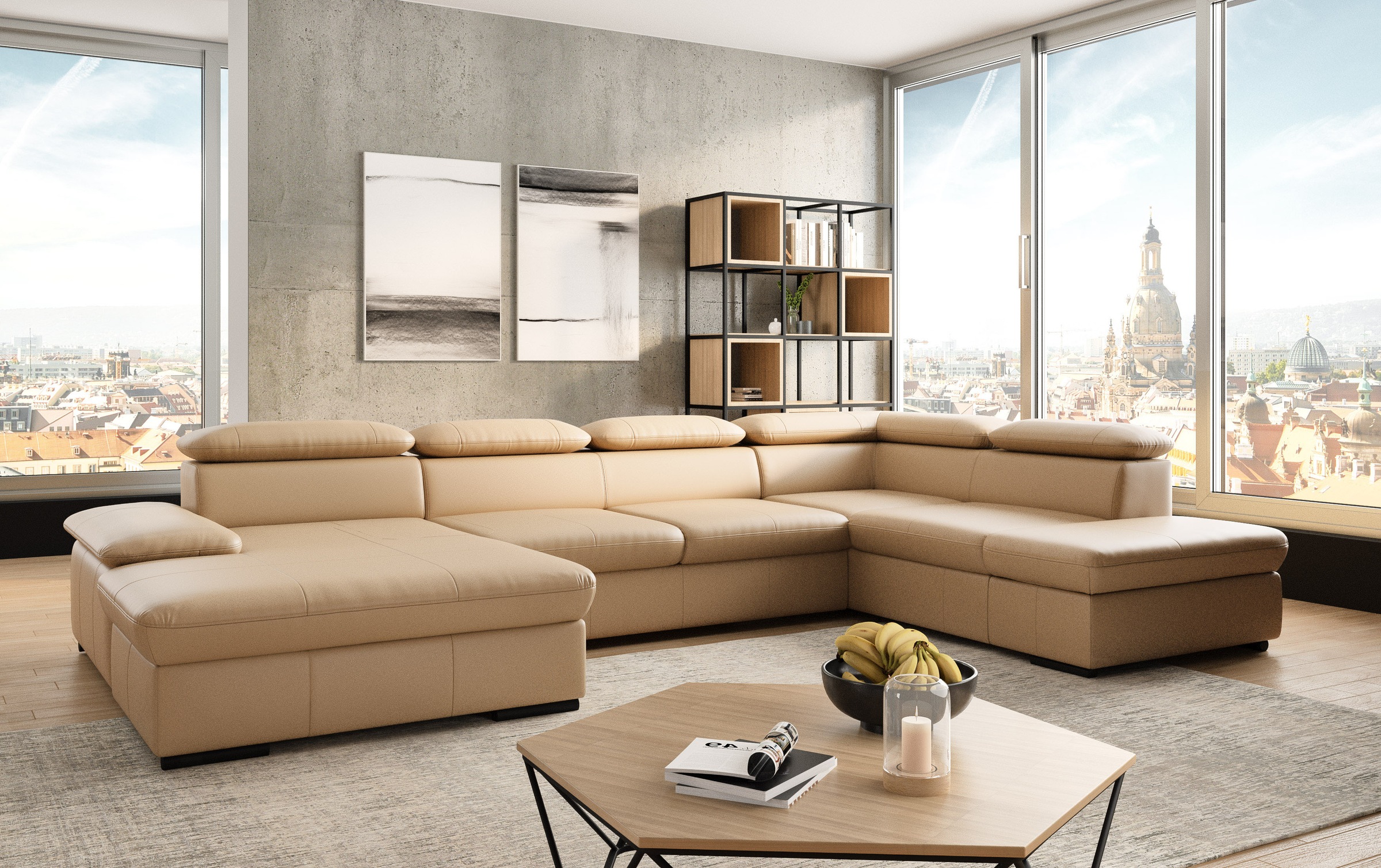 sit&more Wohnlandschaft »Alcudia U-Form«, wahlweise mit Bettfunktion