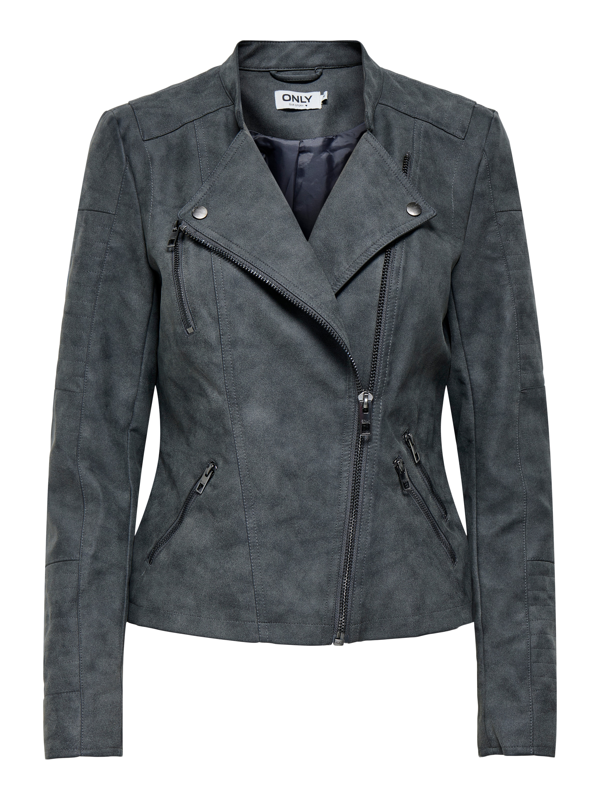 ONLY Lederimitatjacke »ONLAVA FAUX LEATHER BIKER OTW NOOS«, mit Biker-Details