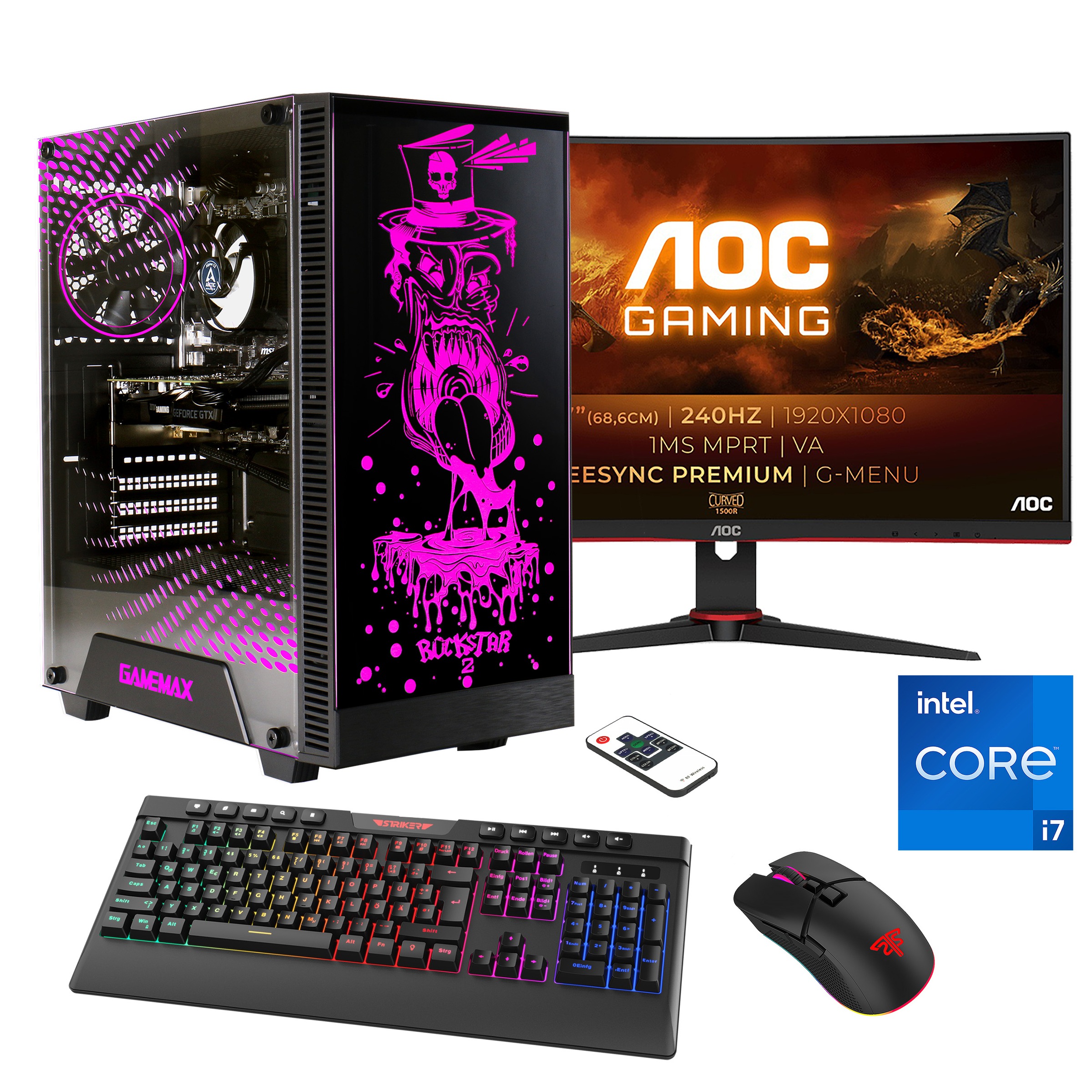 Hyrican Gaming-PC-Komplettsystem »Rockstar SET02371«, Windows 11, inklusive 27"... kaufen