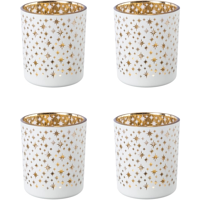 »Weihnachtsdeko«, kaufen Creativ | Jelmoli-Versand goldfarbener Teelichthalter (4 St.), online Innenseite mit deco