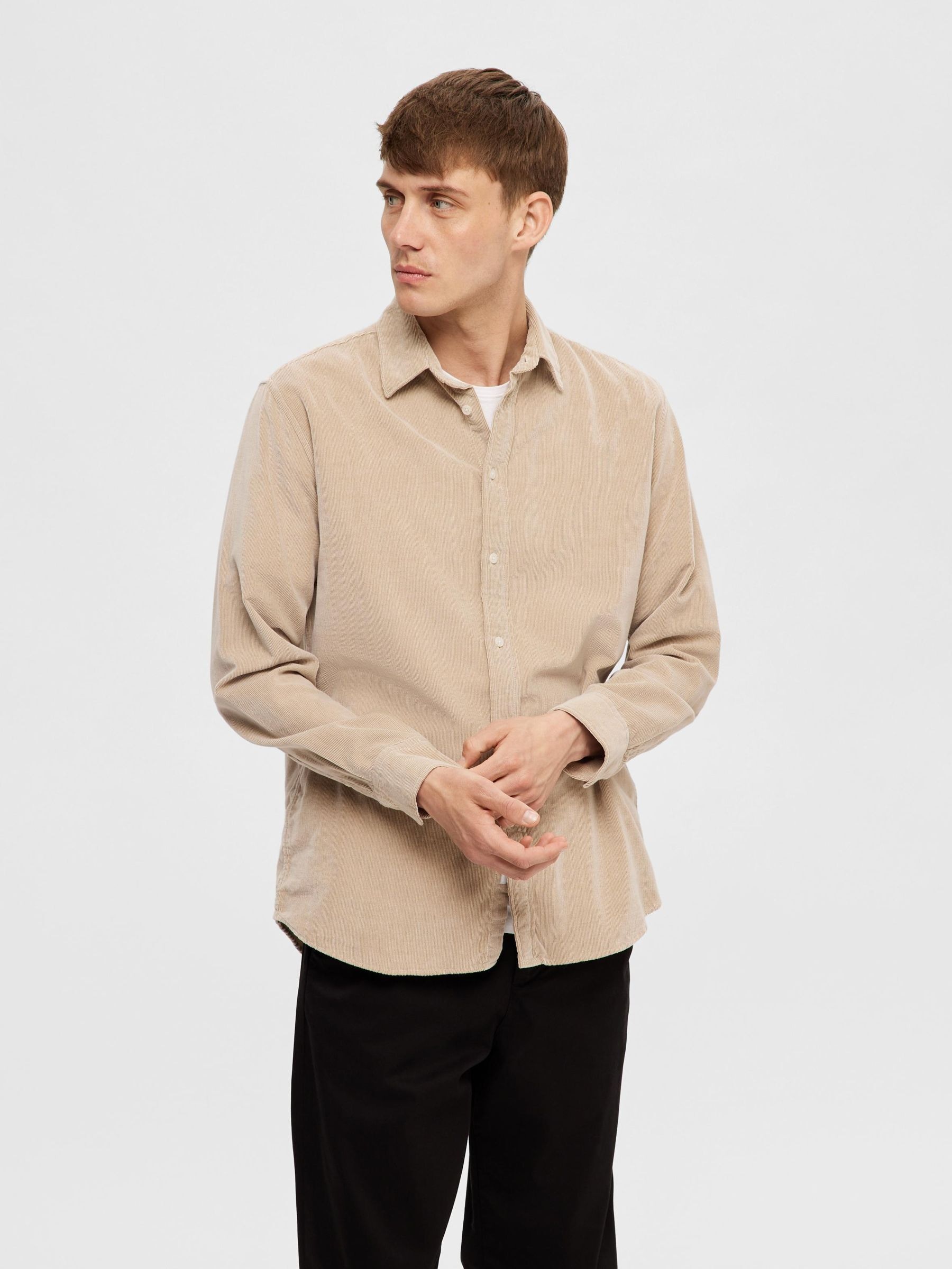 SELECTED Langarmhemd »SLHREGOWEN-CORD SHIRT LS NOOS«