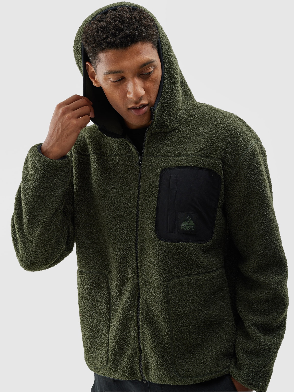 4F Fleecejacke, mit Kapuze