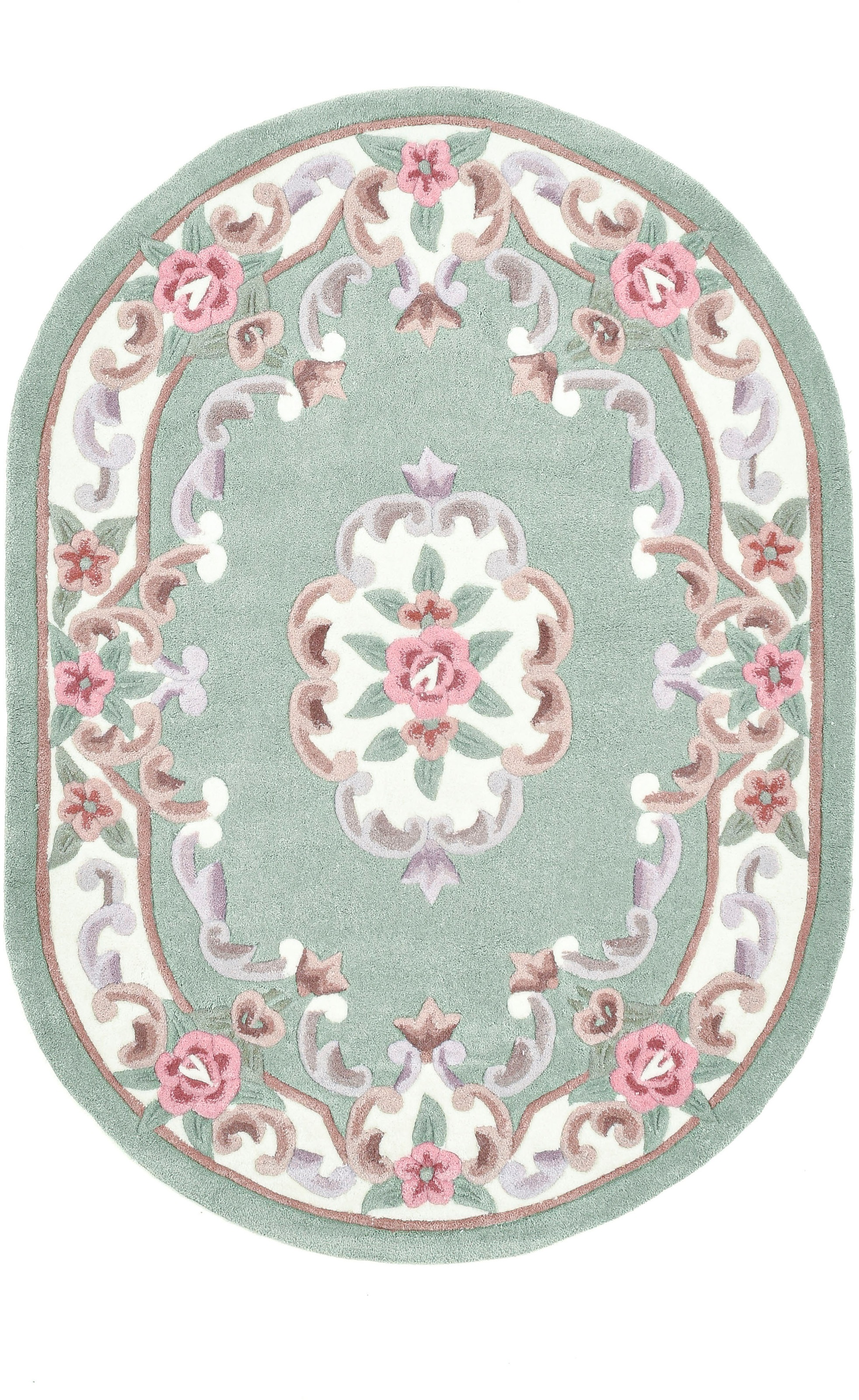 THEKO Teppich »Ming«, oval, 14 mm Höhe, hochwertiges Acrylgarn, ideal im Wohnzimmer & Schlafzimmer