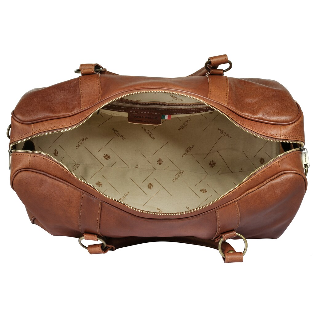 Piké Reisetasche, echt Leder, Made in Italy