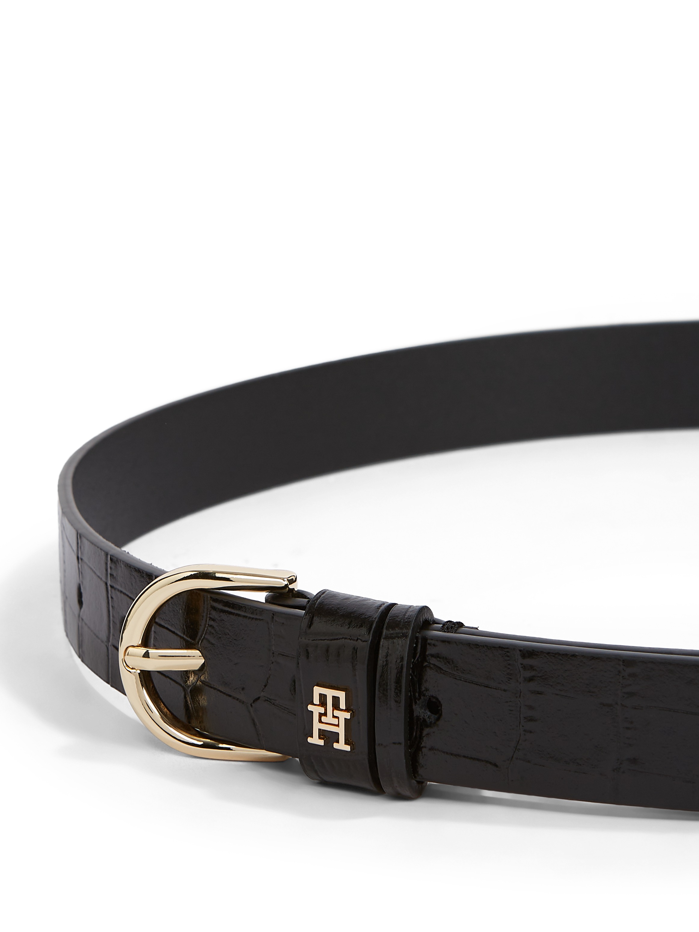 Tommy Hilfiger Ledergürtel »ESSENTIAL EFFORTLESS«, 2,5 cm, geprägt, mit TH Monogramm, glänzend