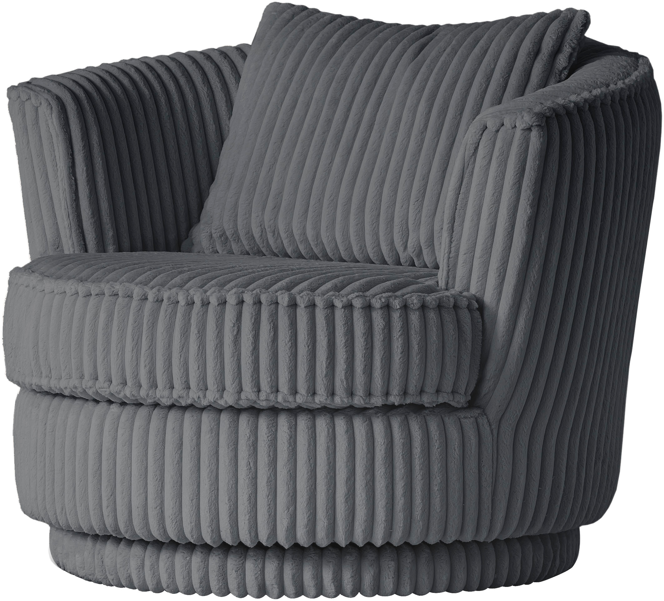 Leonique Drehsessel »MAISIE, Lese-Sessel, Love Seat,«, trendige Stoffe MEGA CORD und Web-Velours, 360 Grad drehbar