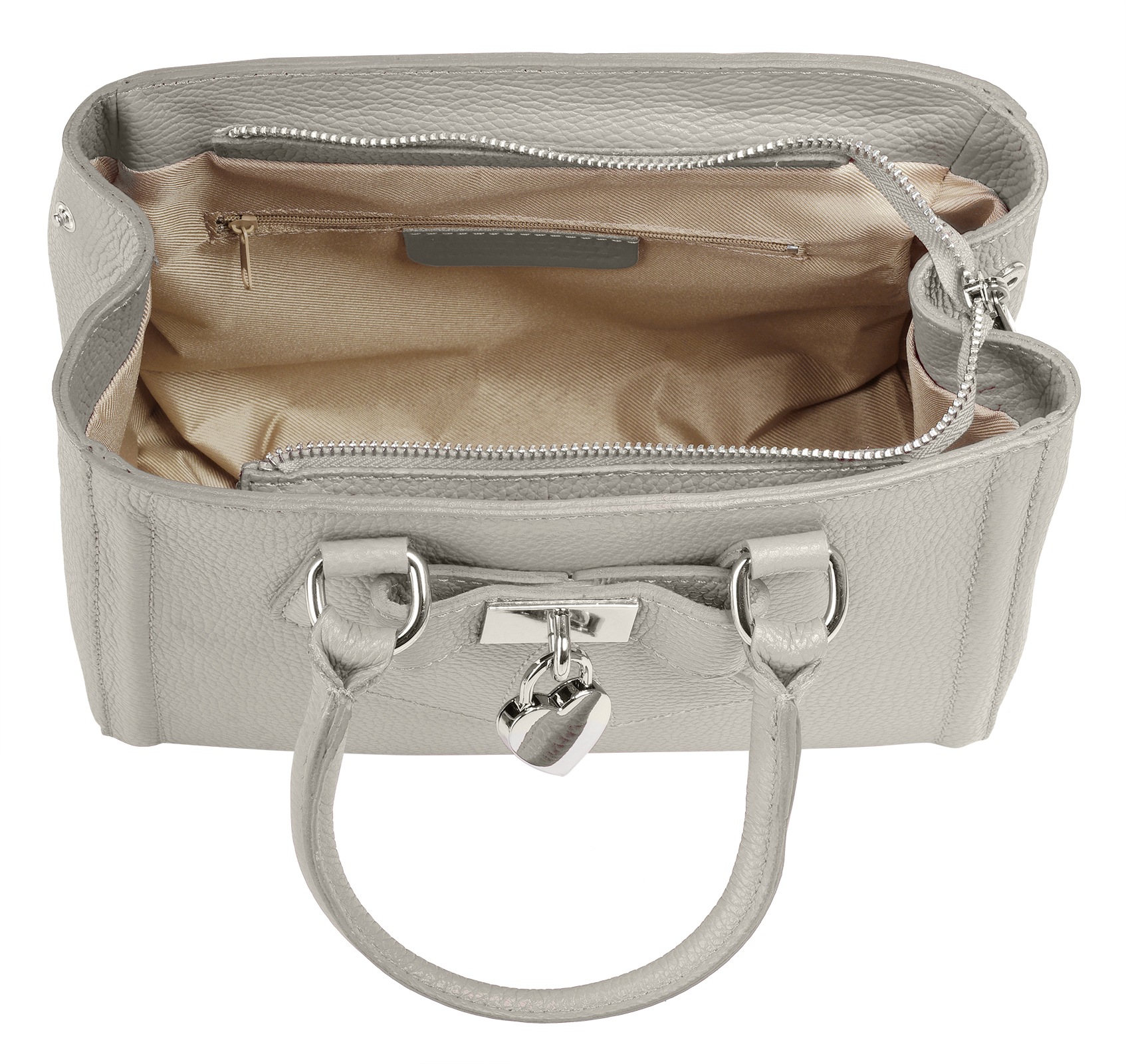 Cluty Henkeltasche, echt Leder, Made in Italy