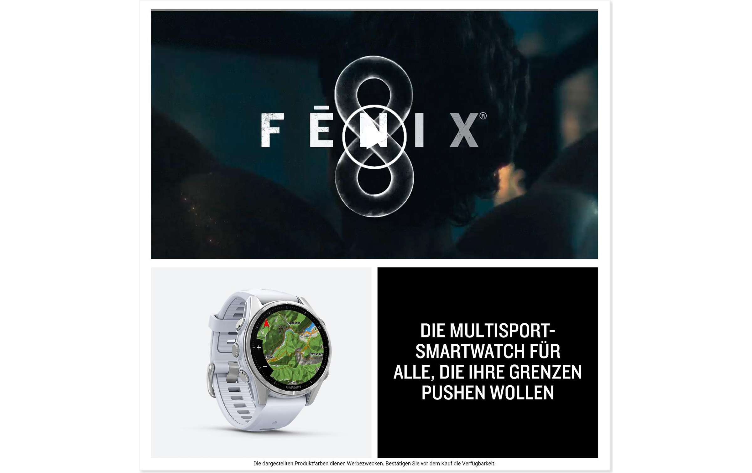 Garmin Smartwatch »Fenix 8 AMOLED, 43 mm«, (3,289 cm / 1,3 Zoll), 32 GB,)