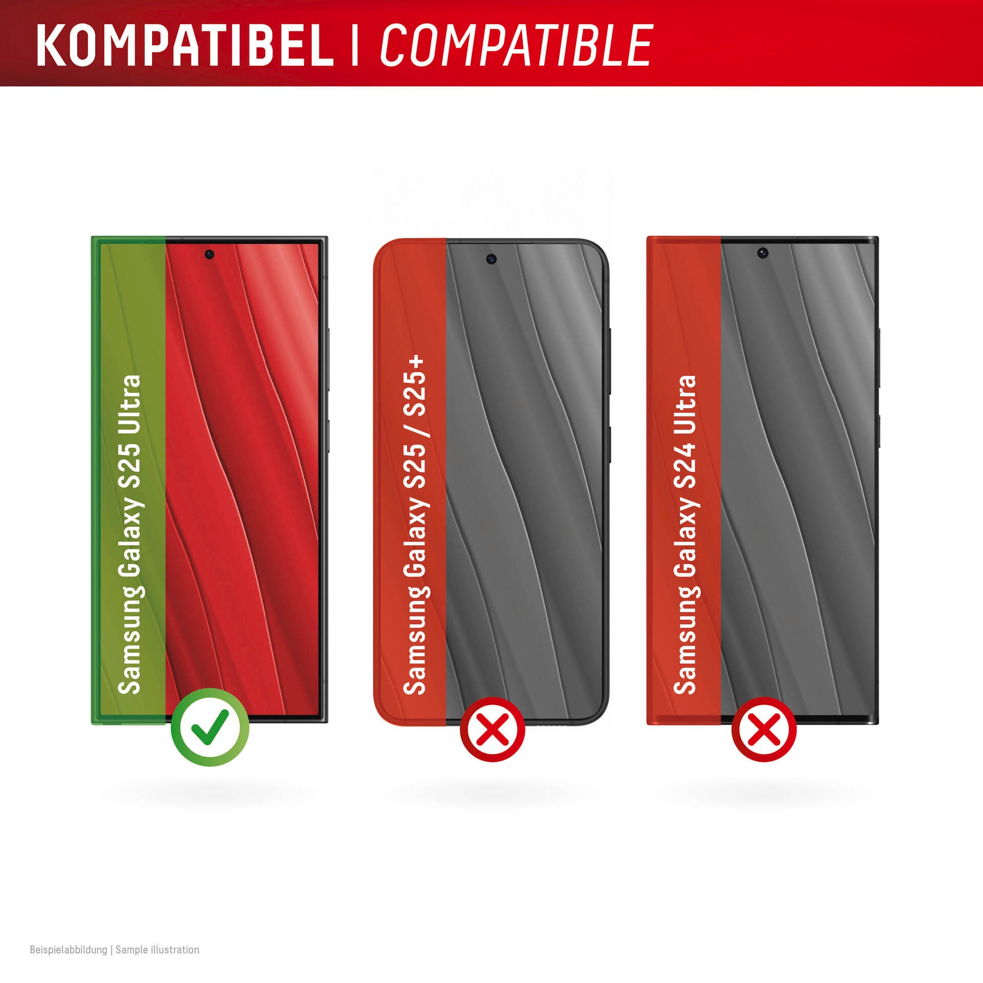 Displex Displayschutzglas »Real Glass Screen Protection«, für Samsung Galaxy S25 Ultra, Displayschutzfolie, Schutzfolie, Bildschirmschutz, kratz- & stossfest