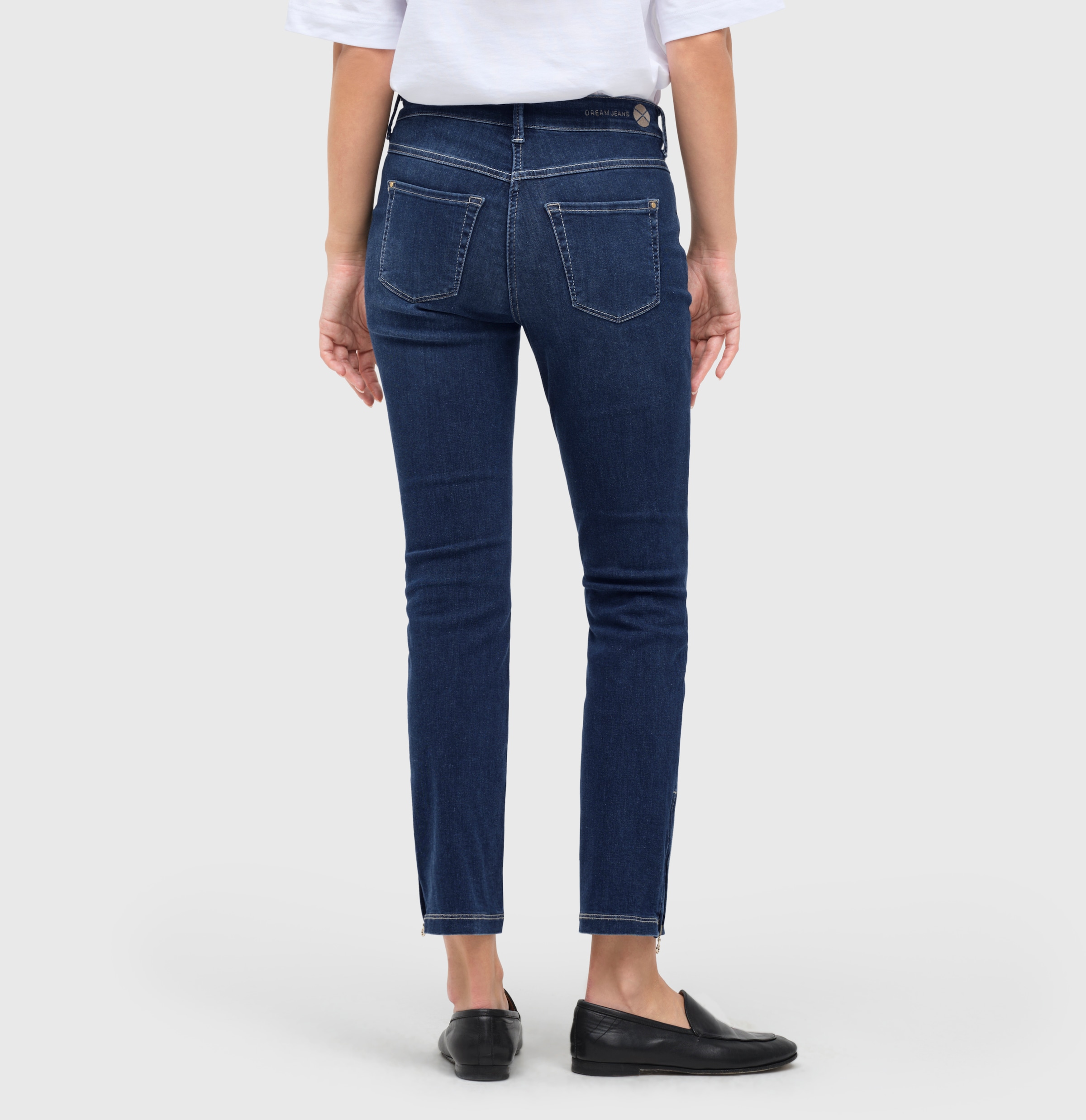MAC 7/8-Jeans »Dream Chic«, verkürzte Form mit Reissverschluss