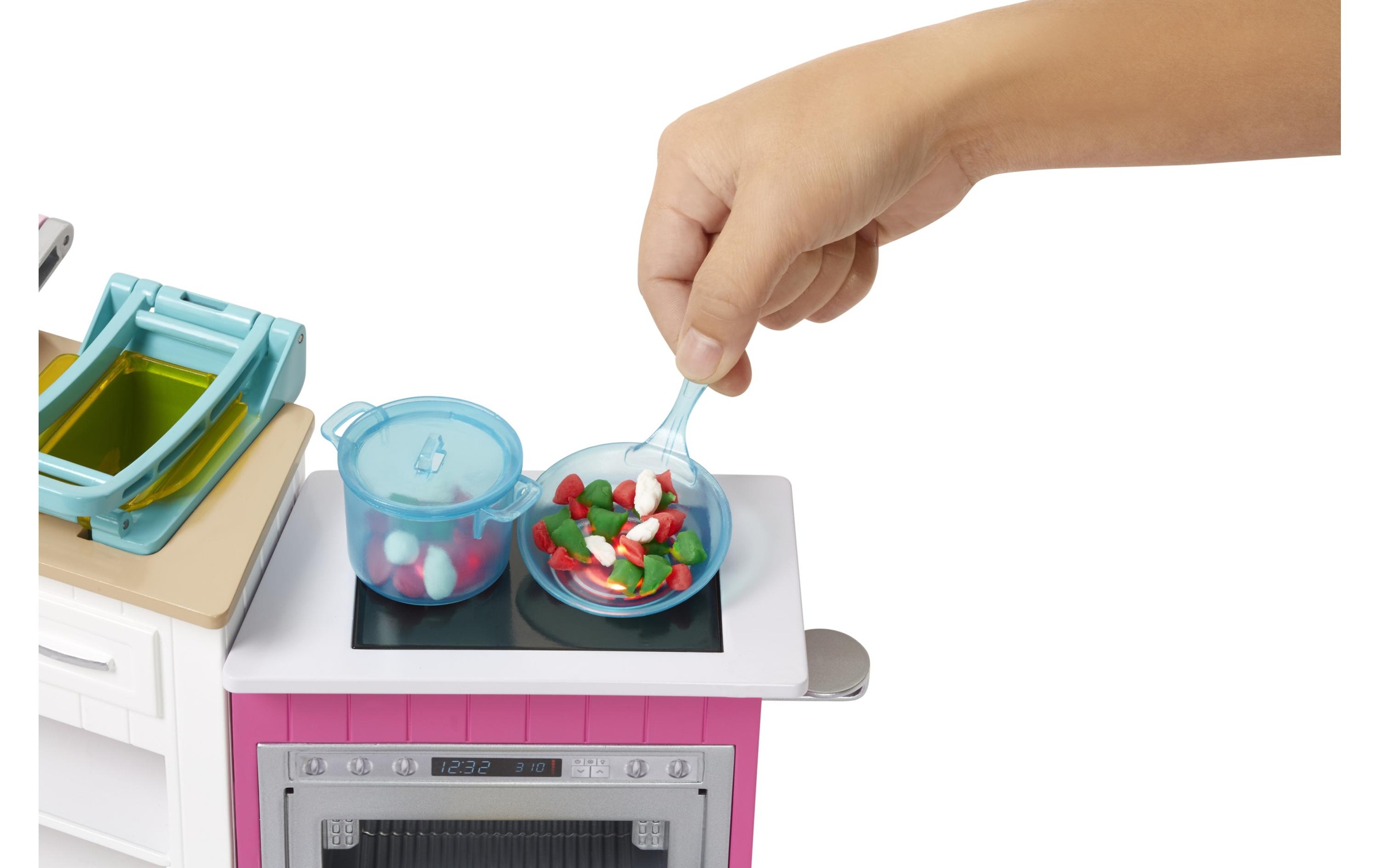 Barbie Spielfigur »Cooking & Baking Deluxe Küche mit Puppe«, (Set)