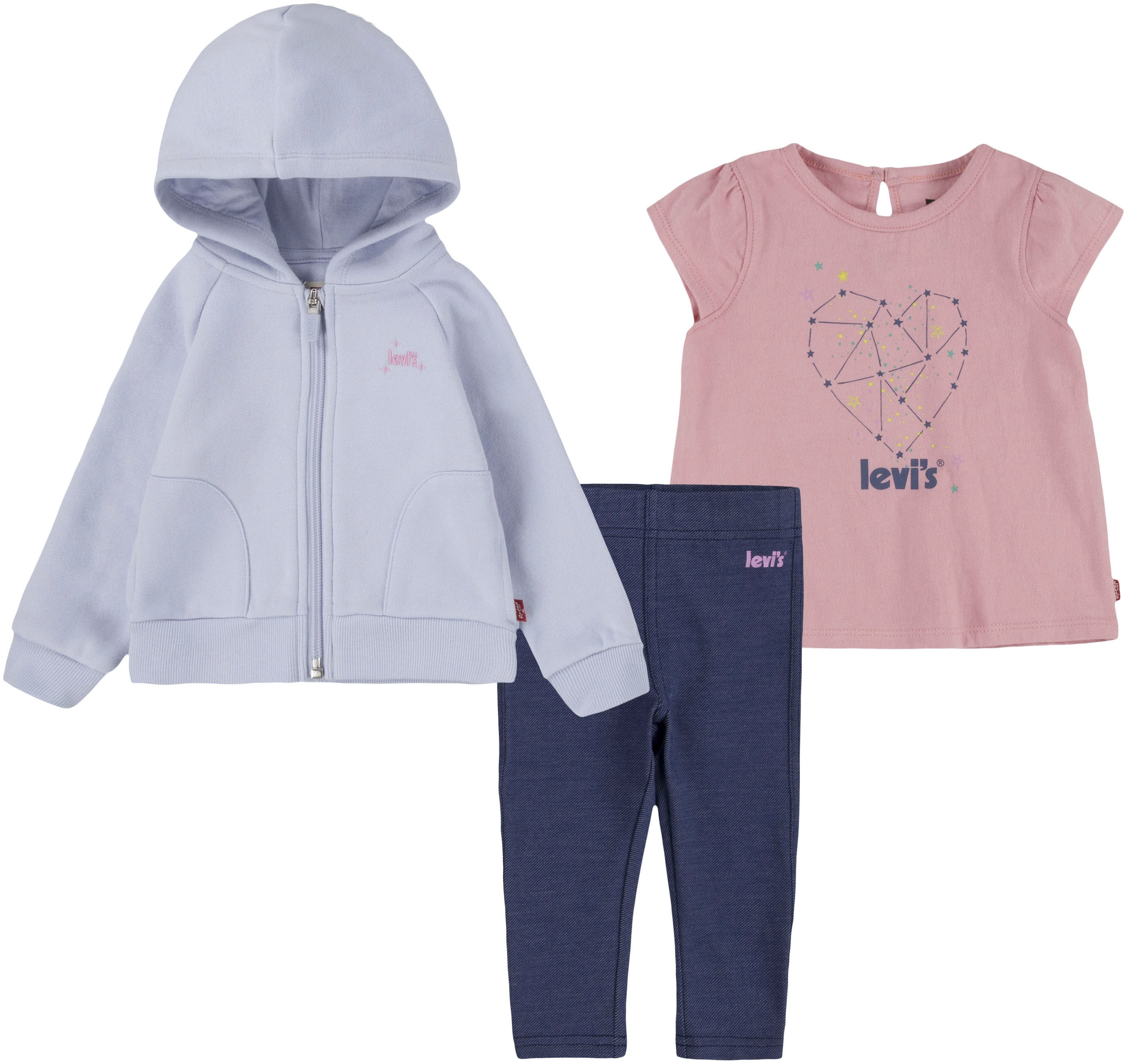 Shirt, Hose & Jäckchen »LVG 3PCPANTSETHOODIE«, (Set, 3 tlg.), for GIRLS