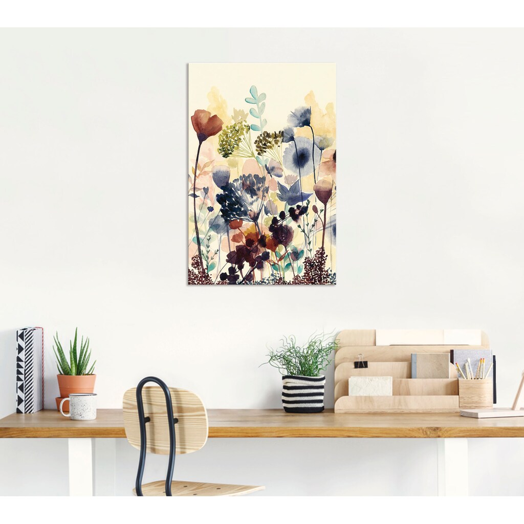 Artland Wandbild »Sonnengetrocknete Blüten I«, Blumenwiese, (1 St.)