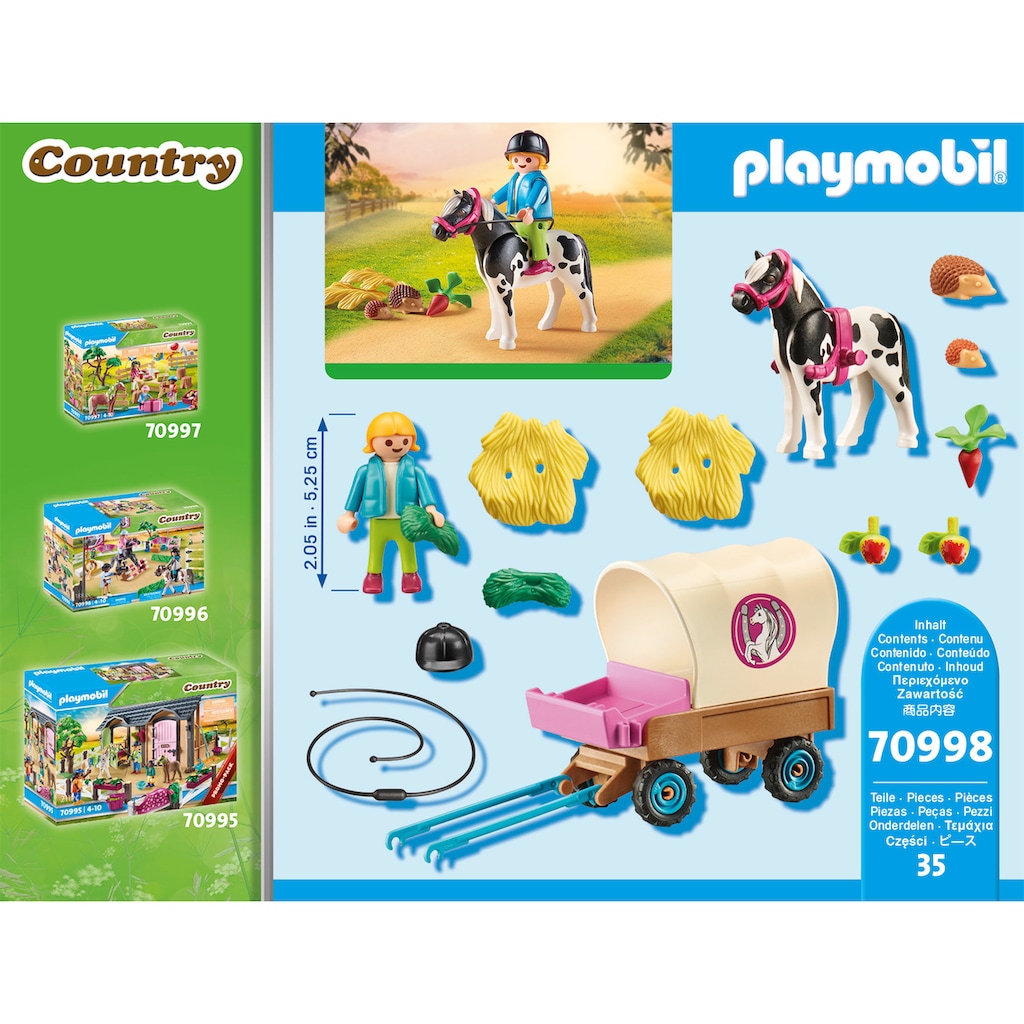 Playmobil® Konstruktions-Spielset »Ponykutsche (70998), Country«, (35 St.)