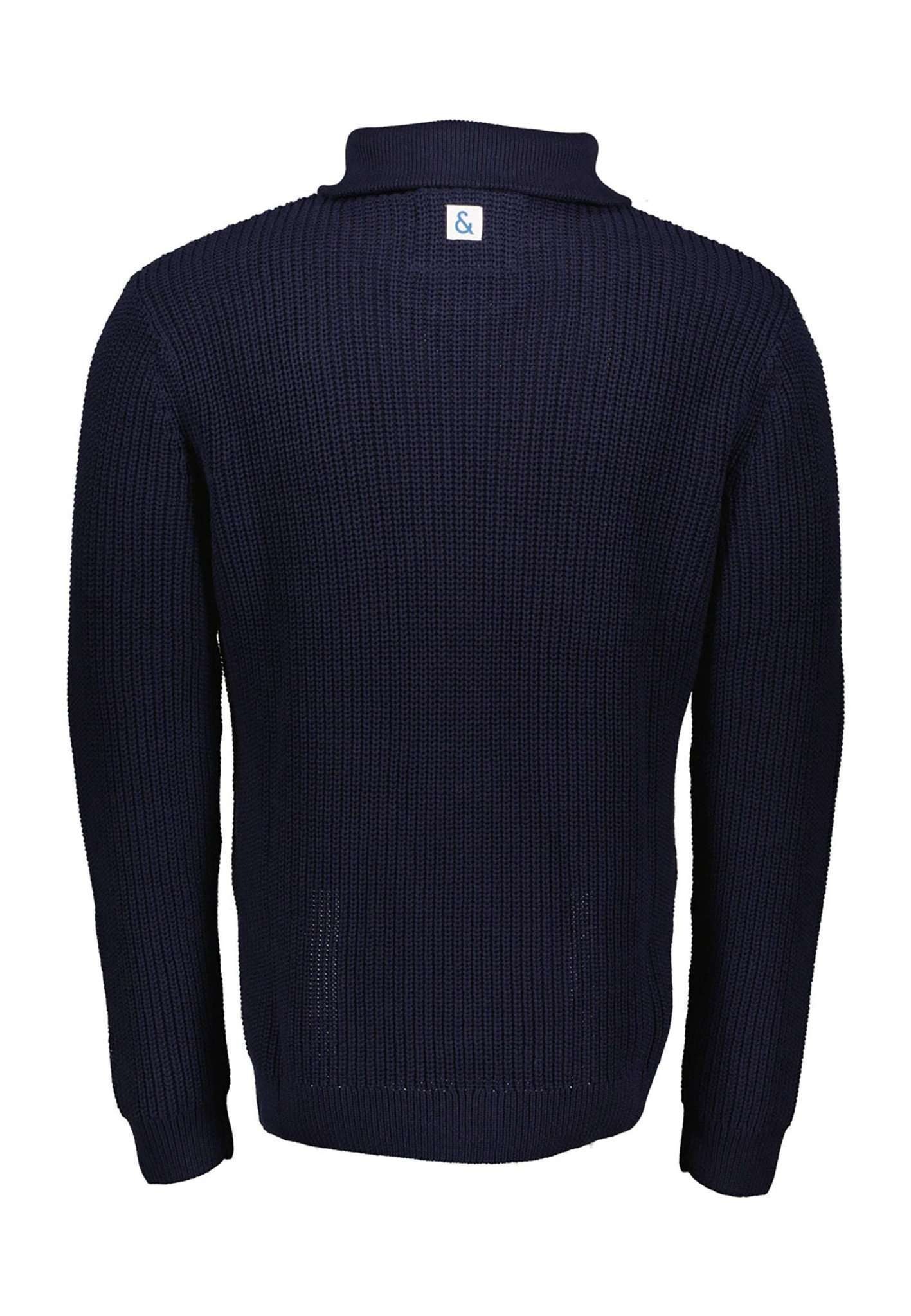 colours & sons Strickpullover »colours & sons Pullover Mock-Zip-Half Cardigan Stitch«
