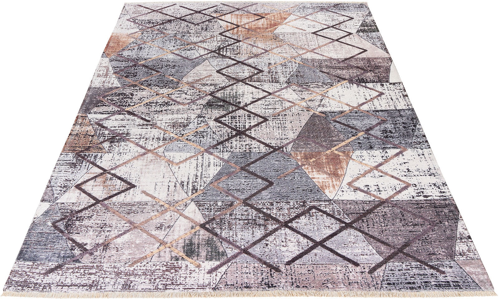 Obsession Teppich »My Valencia 631«, modernes Design, mit Fransen, kaufen rechteckig, | waschbar Materialien, recycelte online Jelmoli-Versand