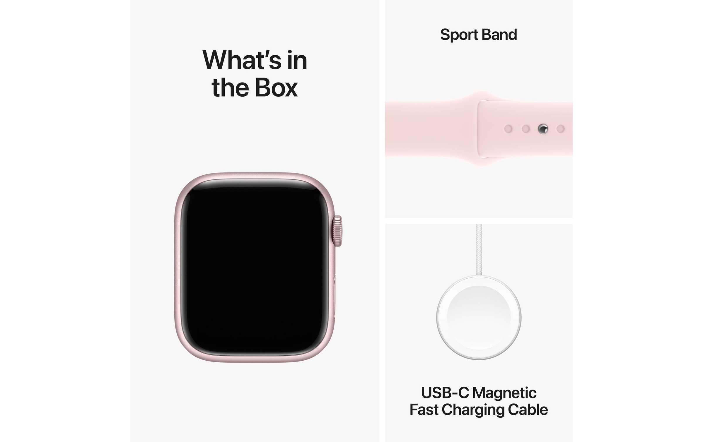 Apple Smartwatch »Series 9, GPS, Aluminium-Gehäuse mit Sportarmband«, Watch OS 10, 64 GB
