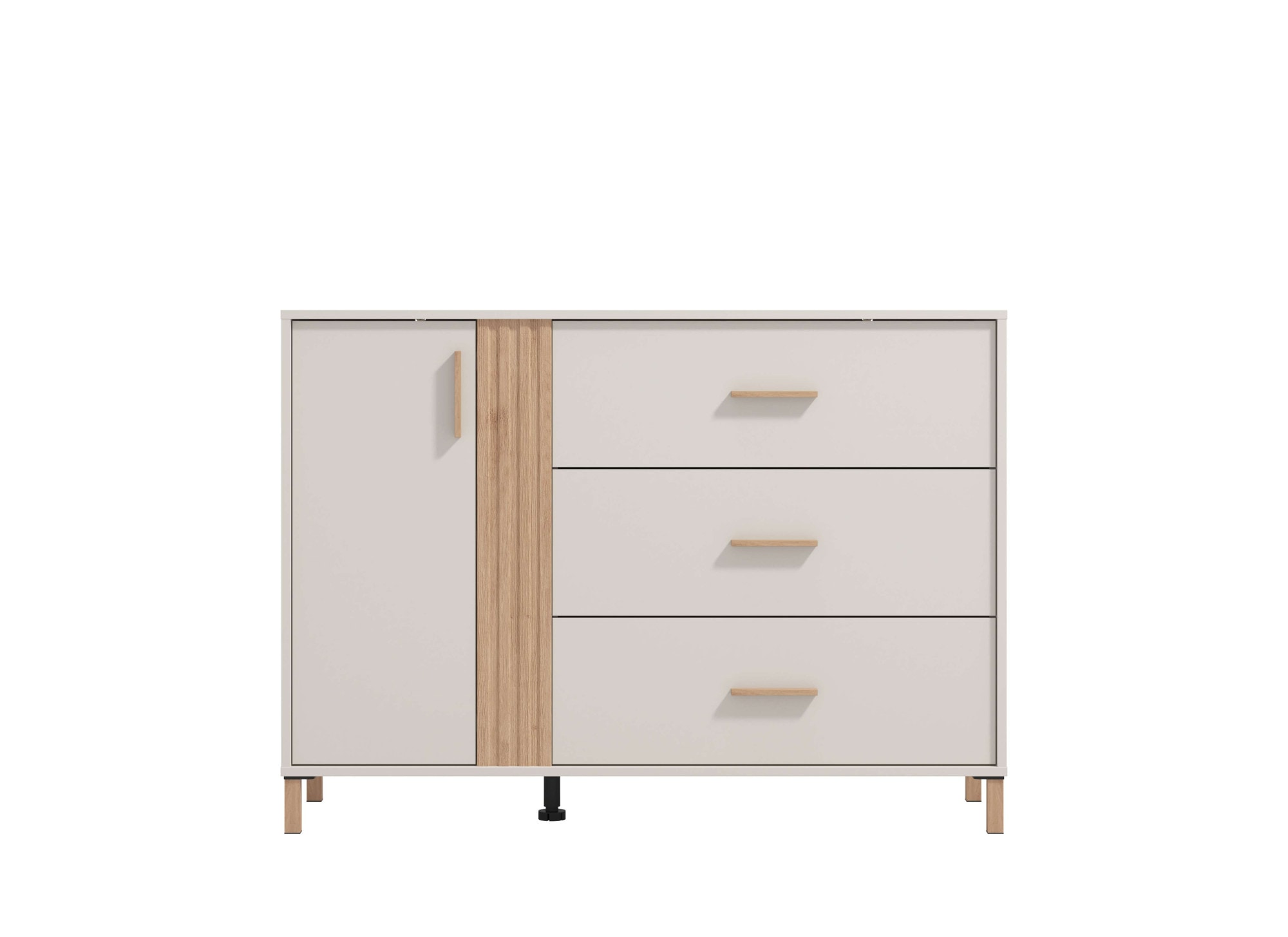 Home affaire Kommode »Belfort Schubladenkommode Sideboard 3 Schubladen und 1 Tür«, 125x40x90, FSC®-zertifizierter Holzwerkstoff, Trendfarbe cashmere