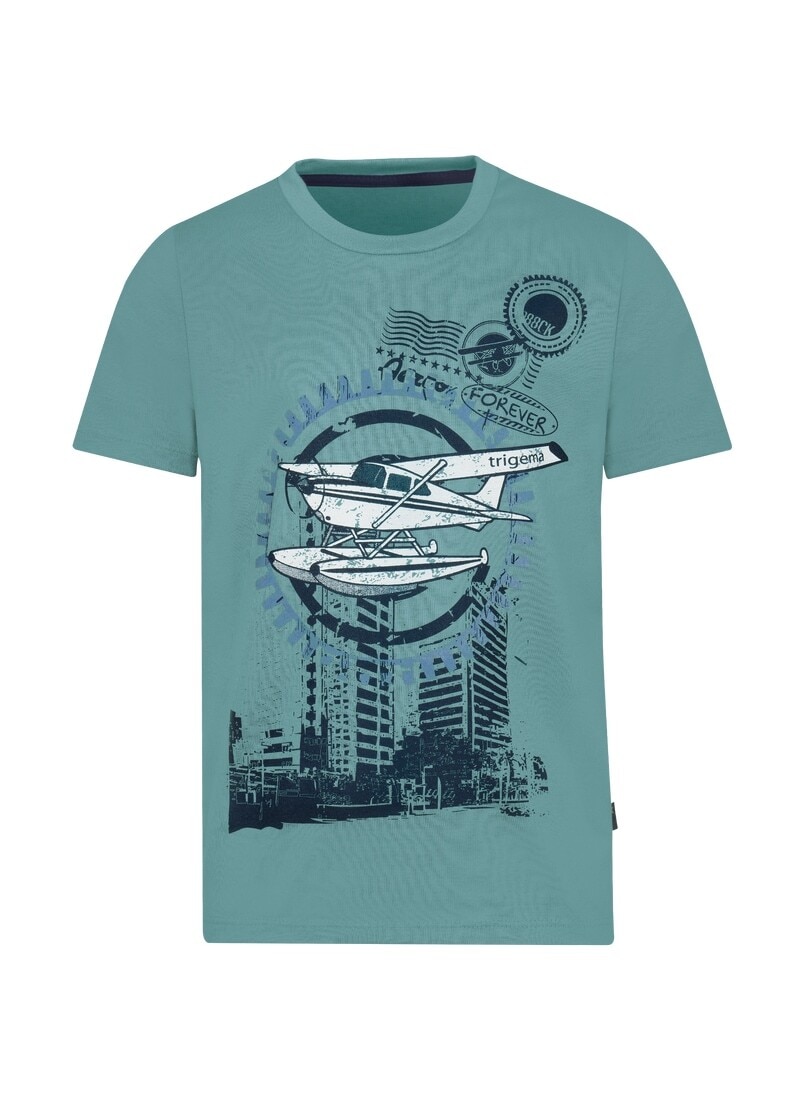 ✵ »TRIGEMA günstig mit Jungen bestellen für Trigema Jelmoli-Versand T-Shirt | T-Shirt Flugzeug-Druckmotiv«