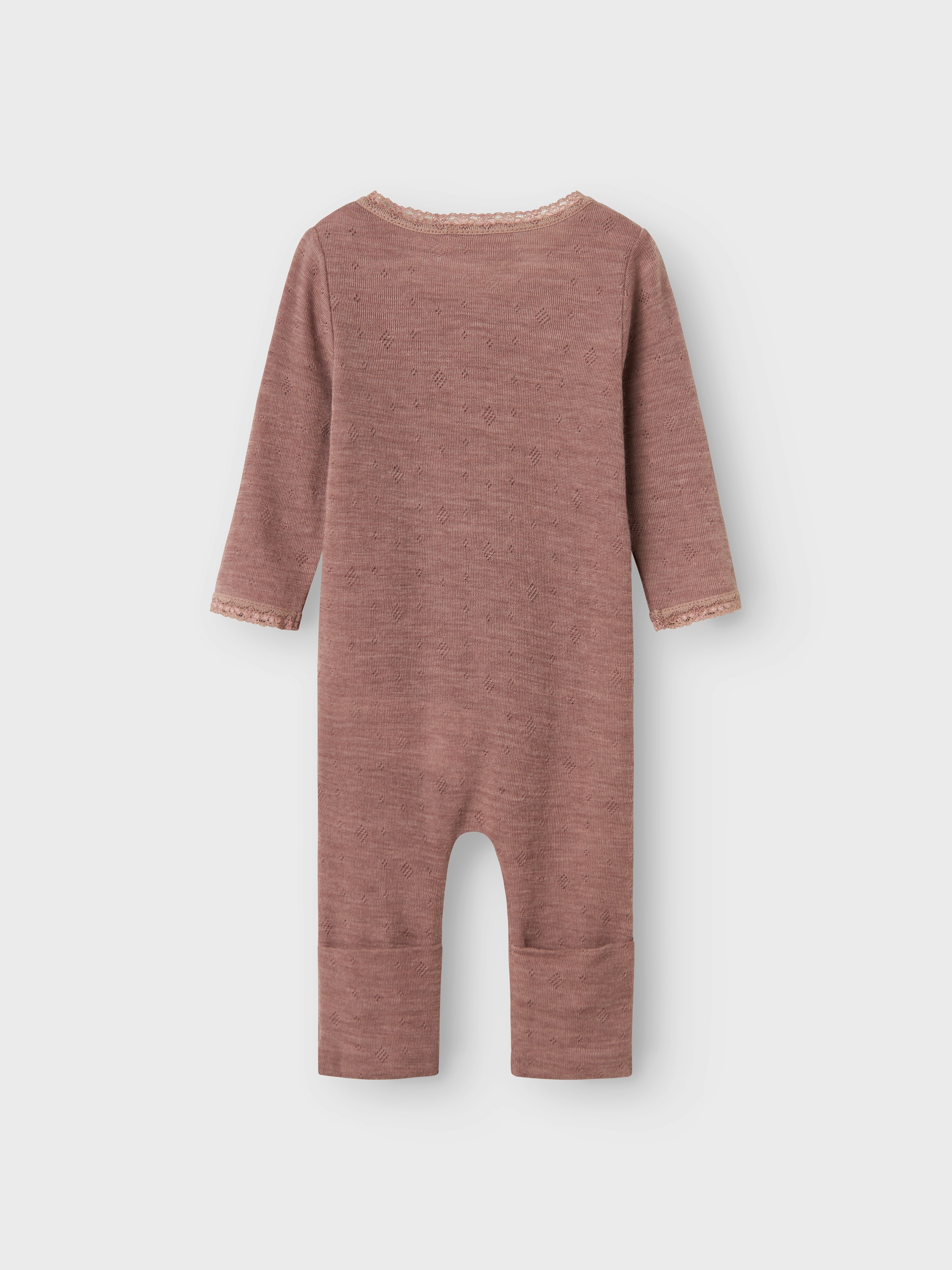Name It Schlafanzug »NBFWANG WOOL NEEDLE NIGHTSUIT SOLID NOOS«, aus reiner Merinowolle