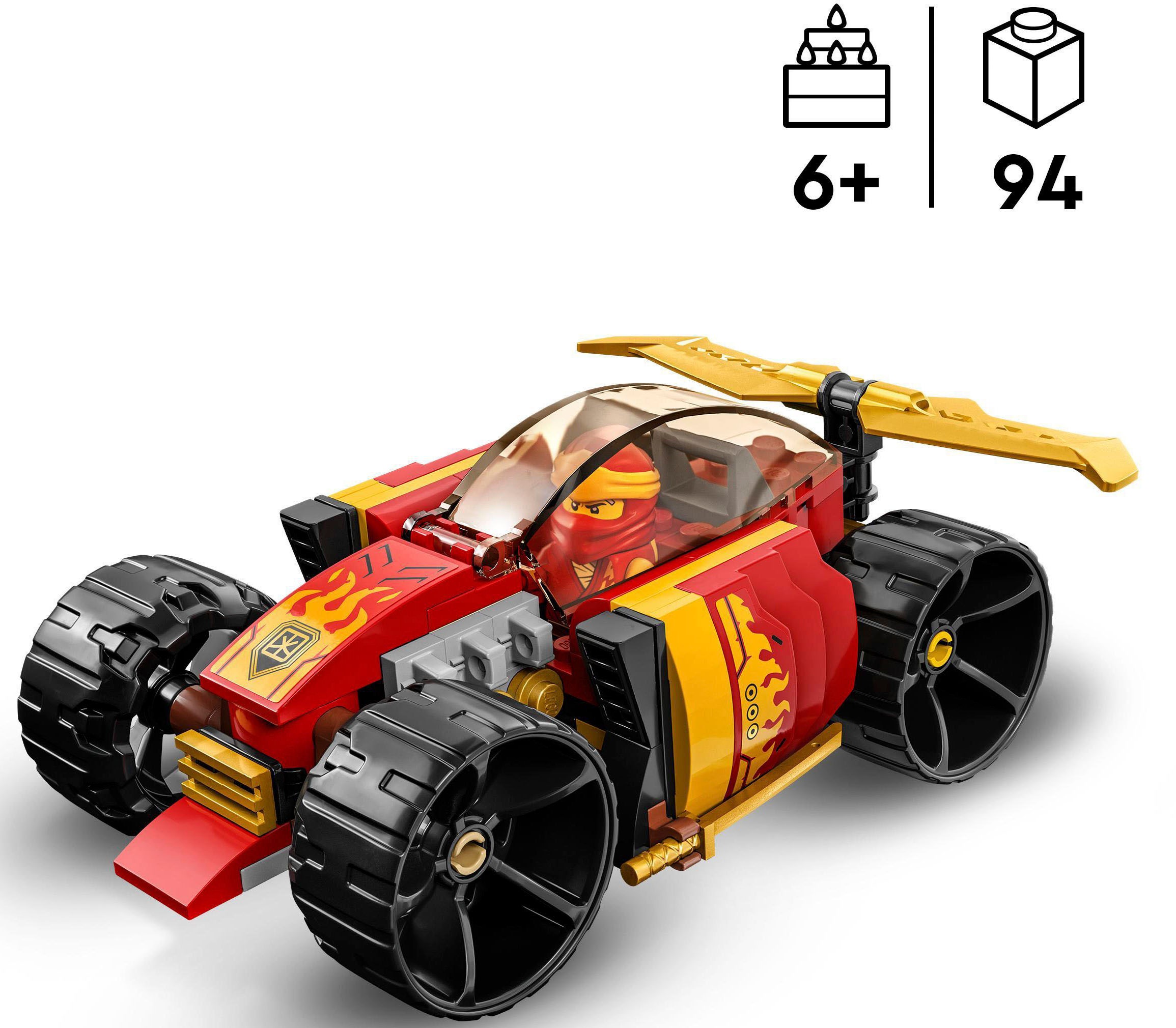 LEGO® Konstruktionsspielsteine »Kais Ninja-Rennwagen EVO (71780), LEGO® NINJAGO«, (94 St.), Made in Europe