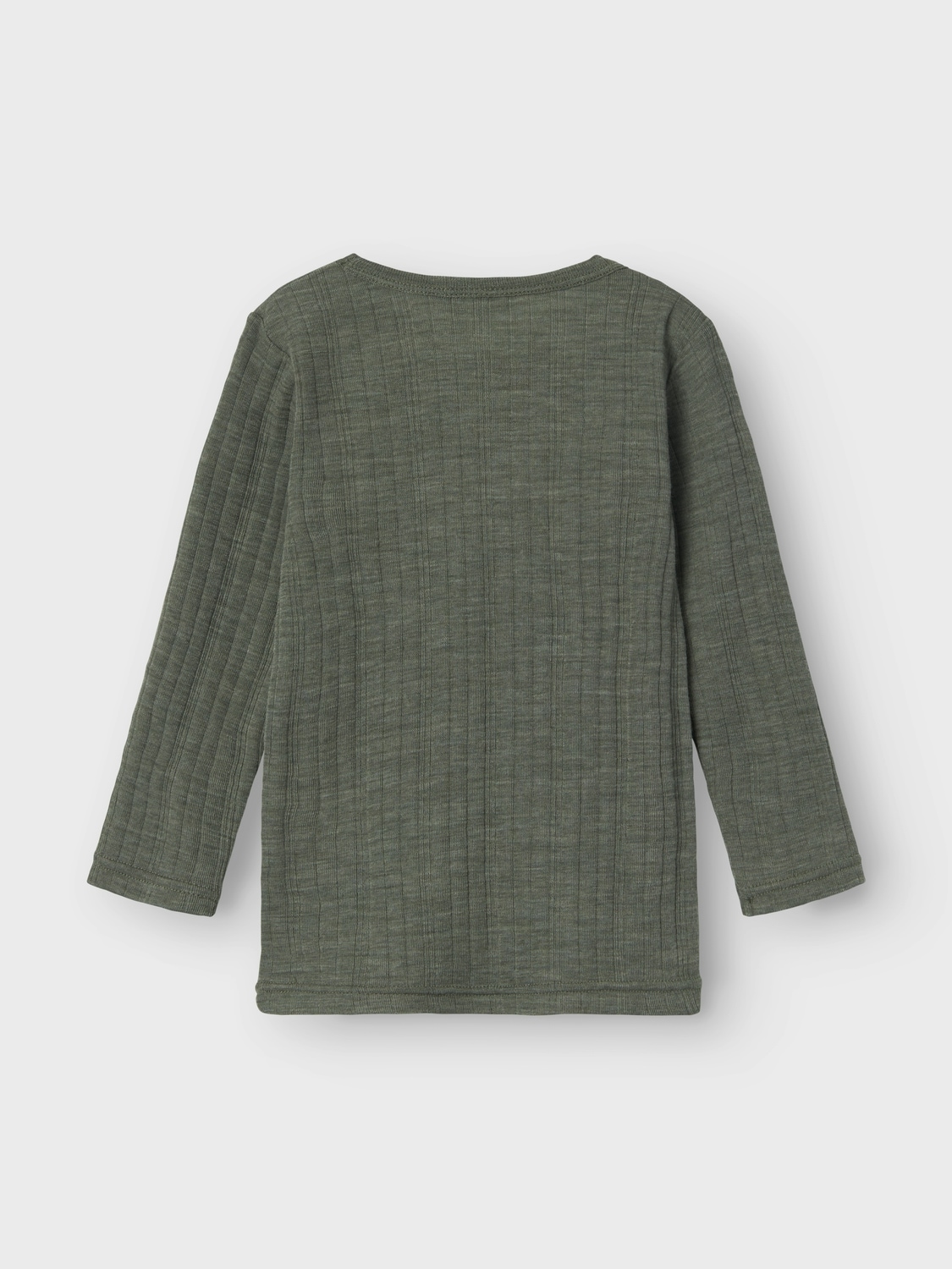 Name It Langarmshirt »NMMWANG WOOL NEEDLE LS TOP SOLID NOOS«, aus reiner Merinowolle