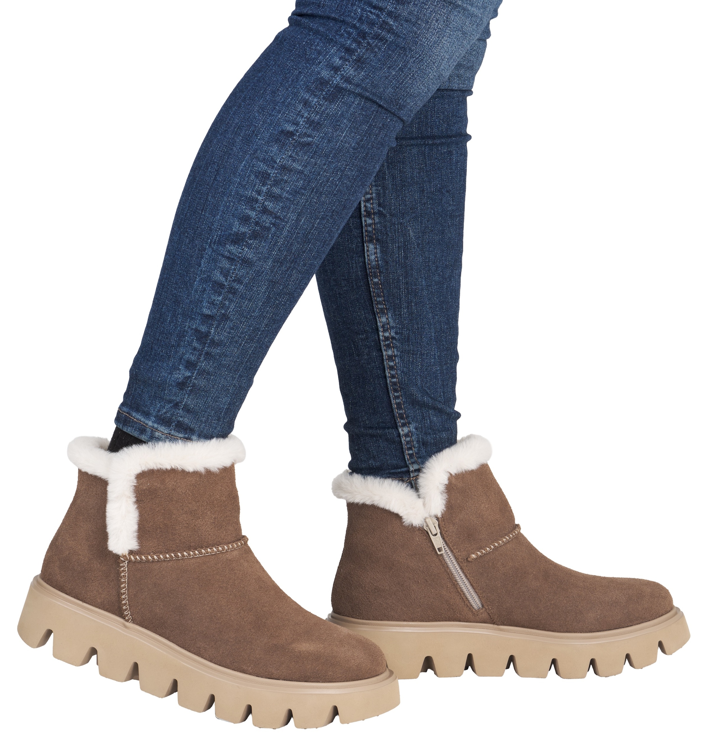 RIEKER Sport Winterboots, Plateaustiefel, Schlupfschuh mit Innenreissverschluss