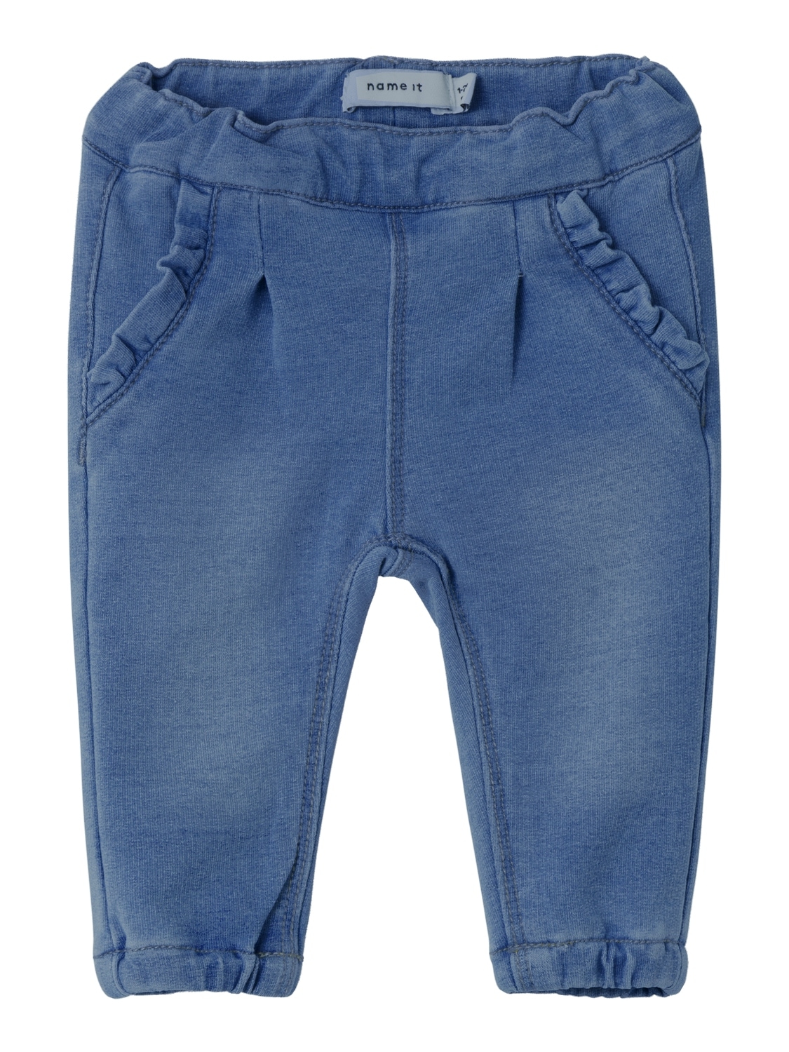 Name It Sweatjeans »NBFBELLA ROUND JEANS 6101-TR NOOS«, mit coolen Abriebeffekten