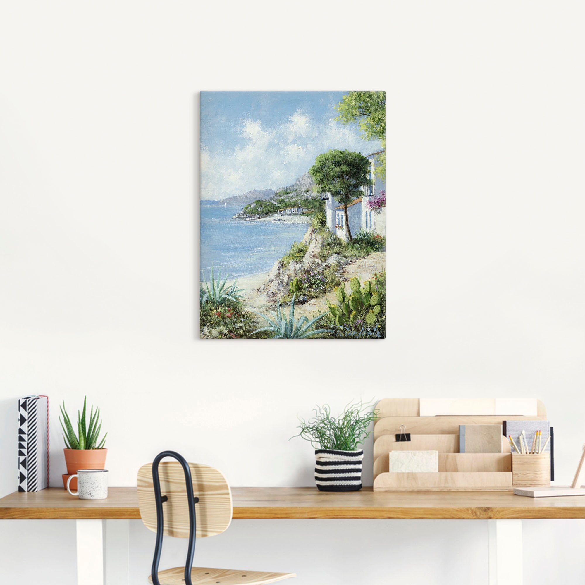 Artland Wandbild »Weg zum Meer«, Gewässer, (1 St.), als Leinwandbild, Wandaufkleber in verschied. Grössen