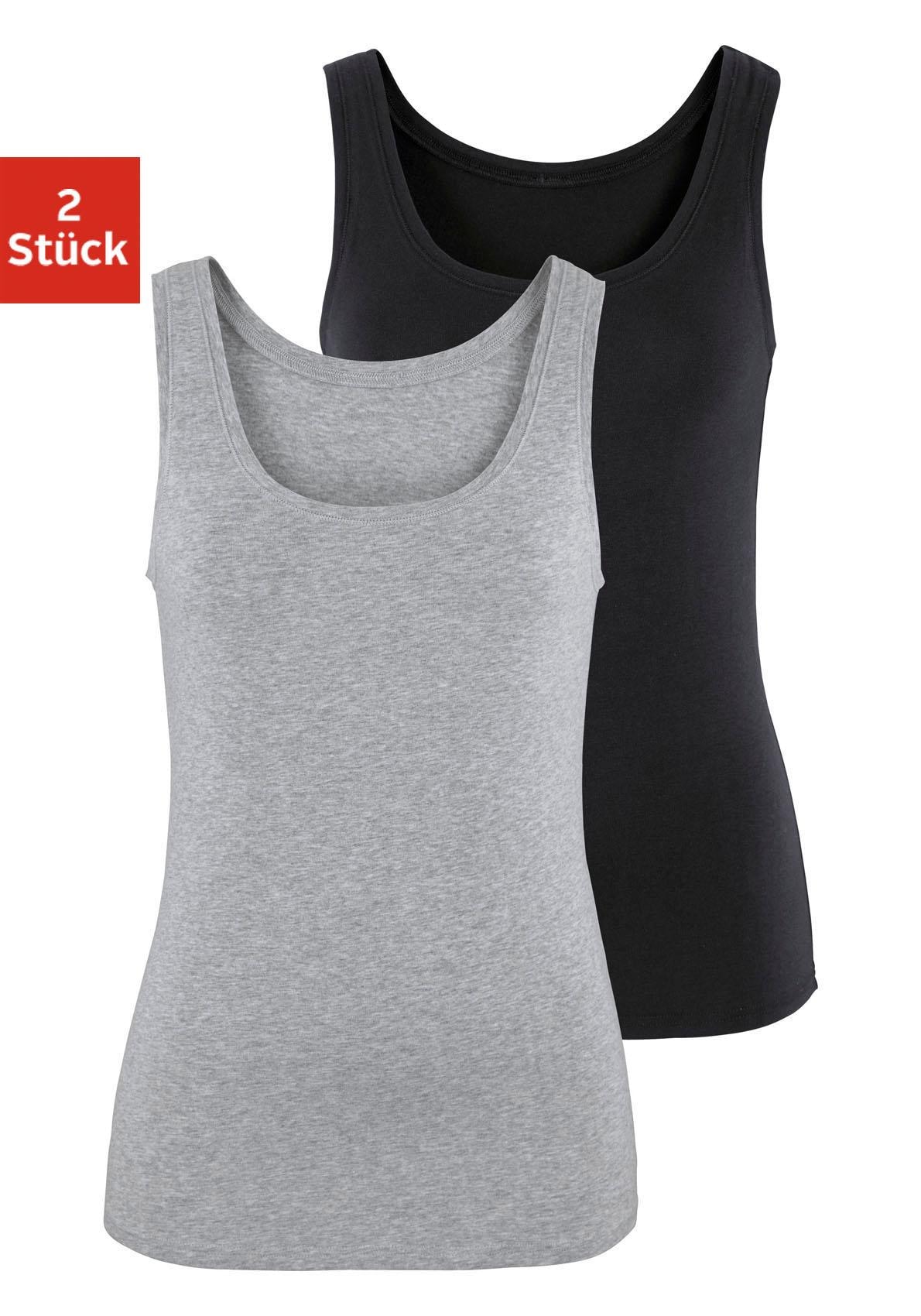 Vivance Tanktop, (2er-Pack), aus elastischer Baumwoll-Qualität kaufen