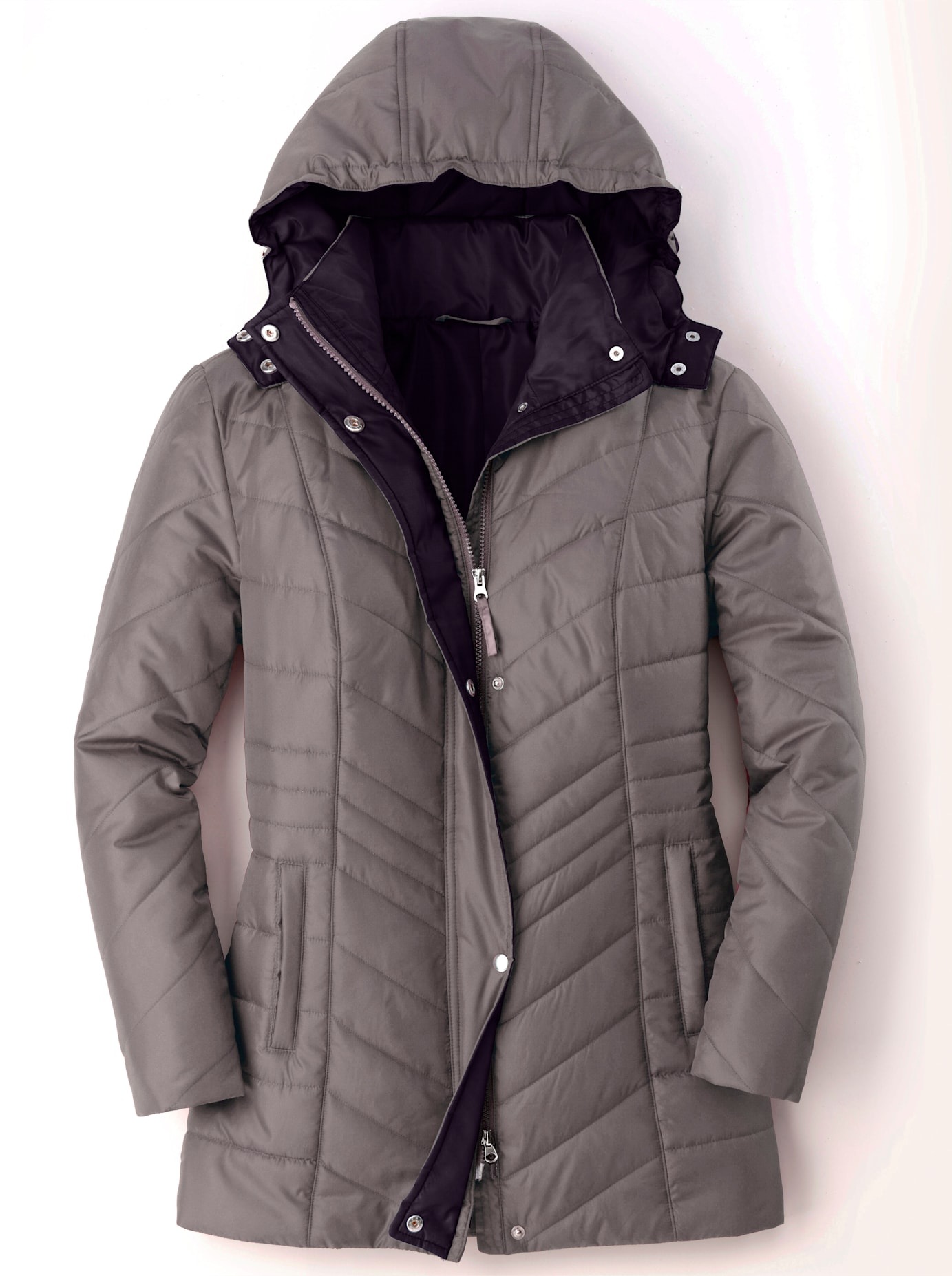 Classic Basics Steppjacke mit Kapuze