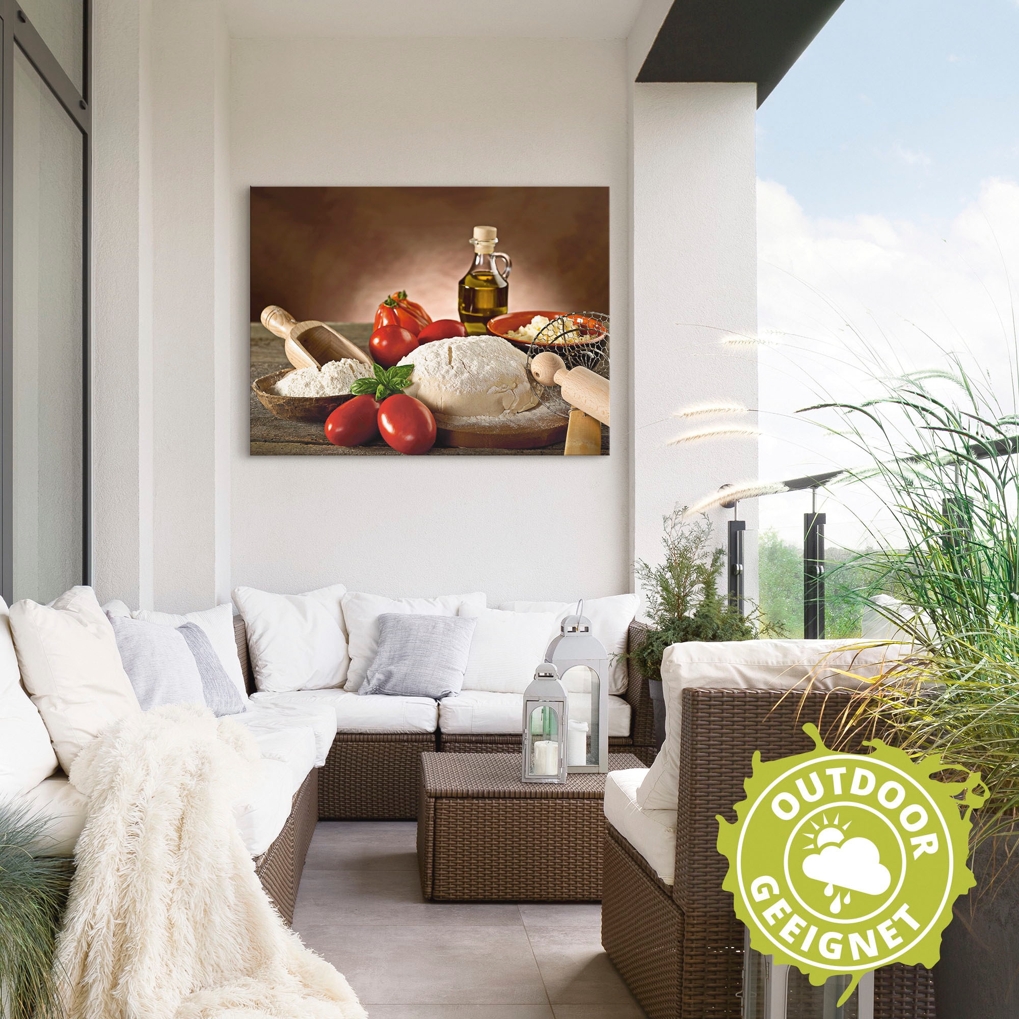 Artland Wandbild »Teig für Pizza«, Lebensmittel, (1 St.), als Alubild, Outdoorbild, Leinwandbild, Poster in verschied. Grössen