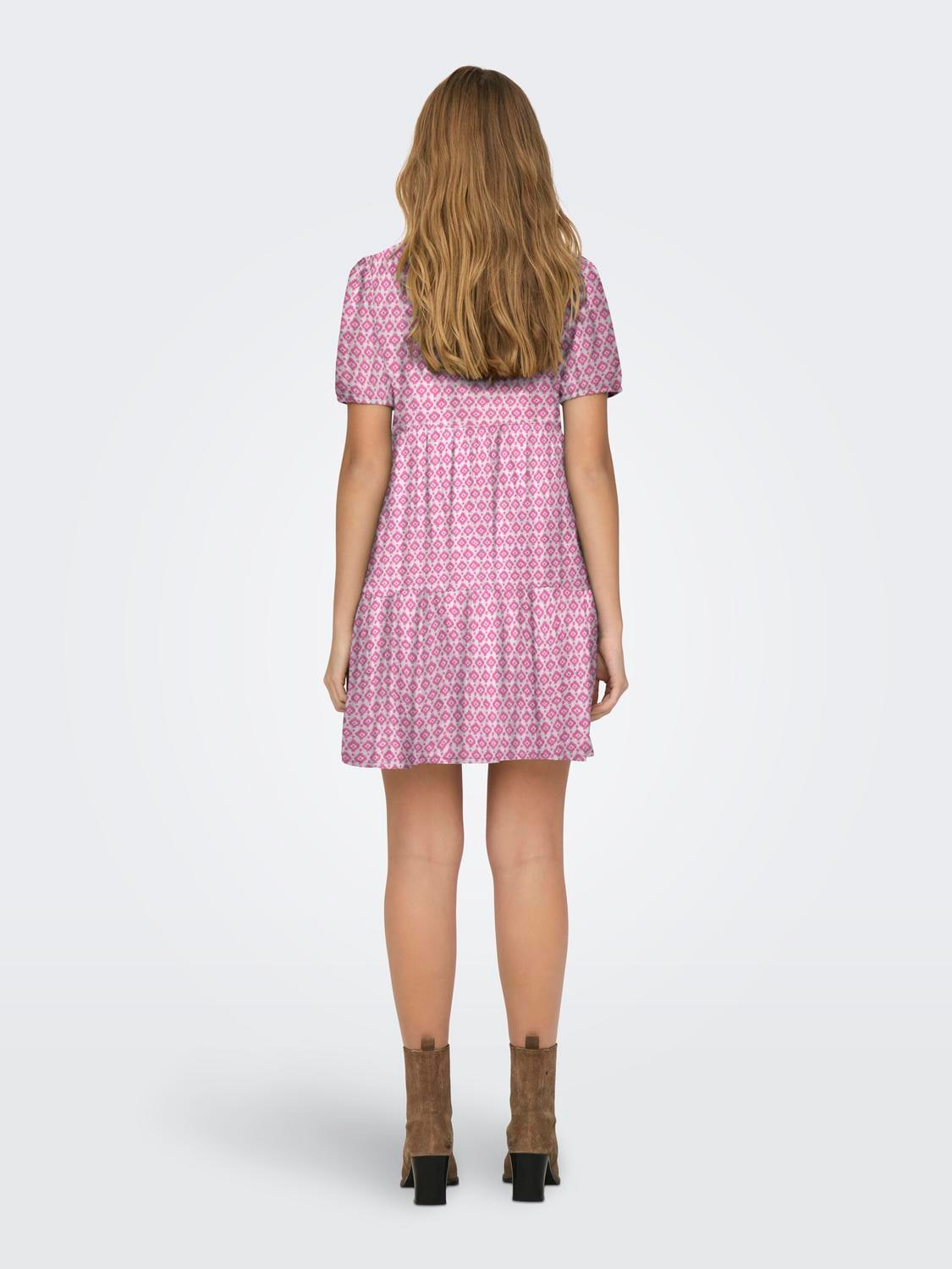 ONLY Sommerkleid »ONLNORA S/S LOOSE DRESS PTM«, mit Volant