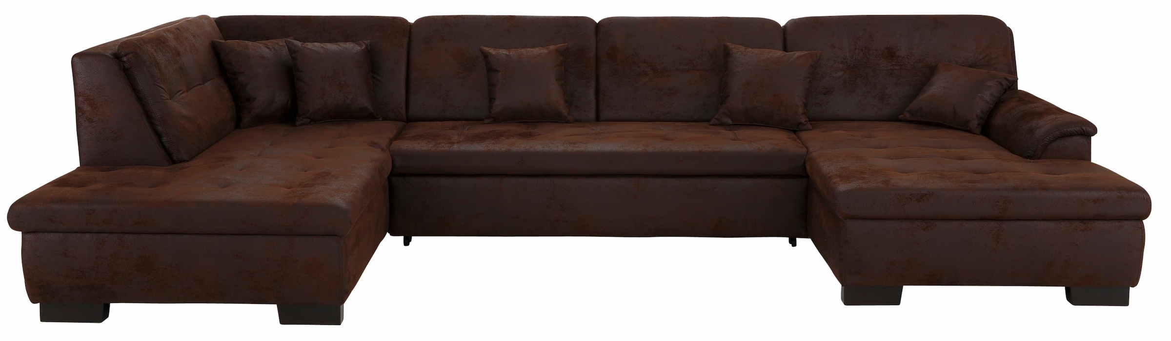 Home affaire Wohnlandschaft »Bergen zeitlos und elegant, U-Form«, wahlweise mit Bettfunktion