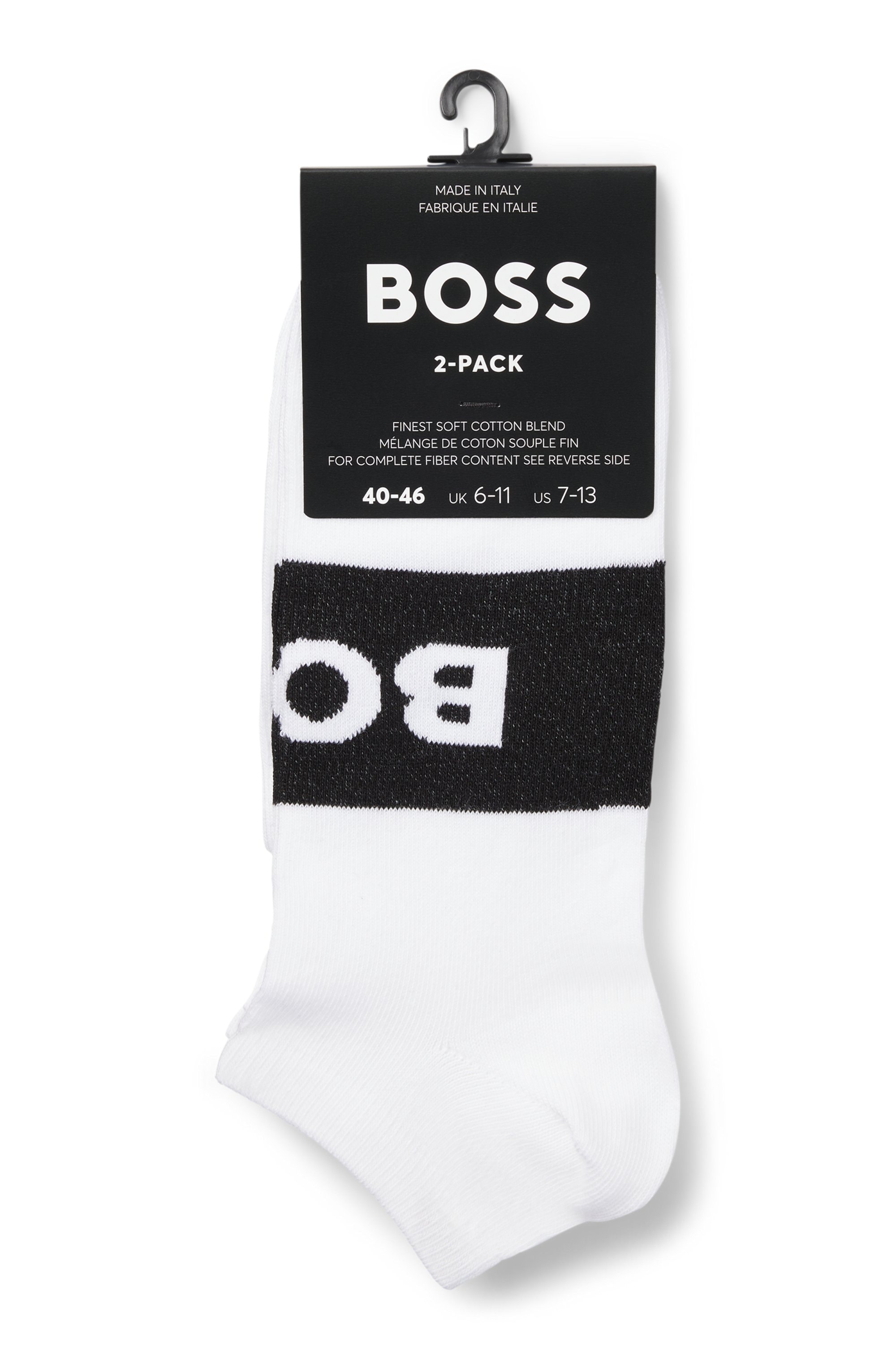 BOSS Businesssocken »2P AS Logo CC«, (Packung, 2 Paar, 2er Pack), mit grossem, eingestricktem BOSS Logo-Schriftzug