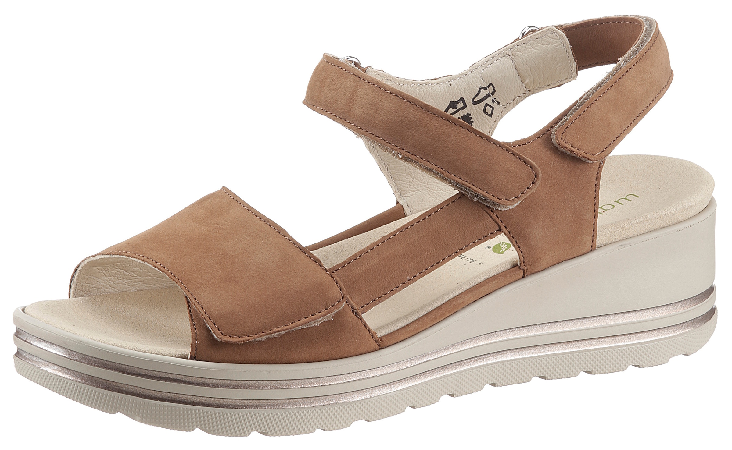 Waldläufer Riemchensandale »H-MICHELLE«, Sommerschuh, Sandalette, Keilabsatz, mit Luftkammernsohle, H-Weite