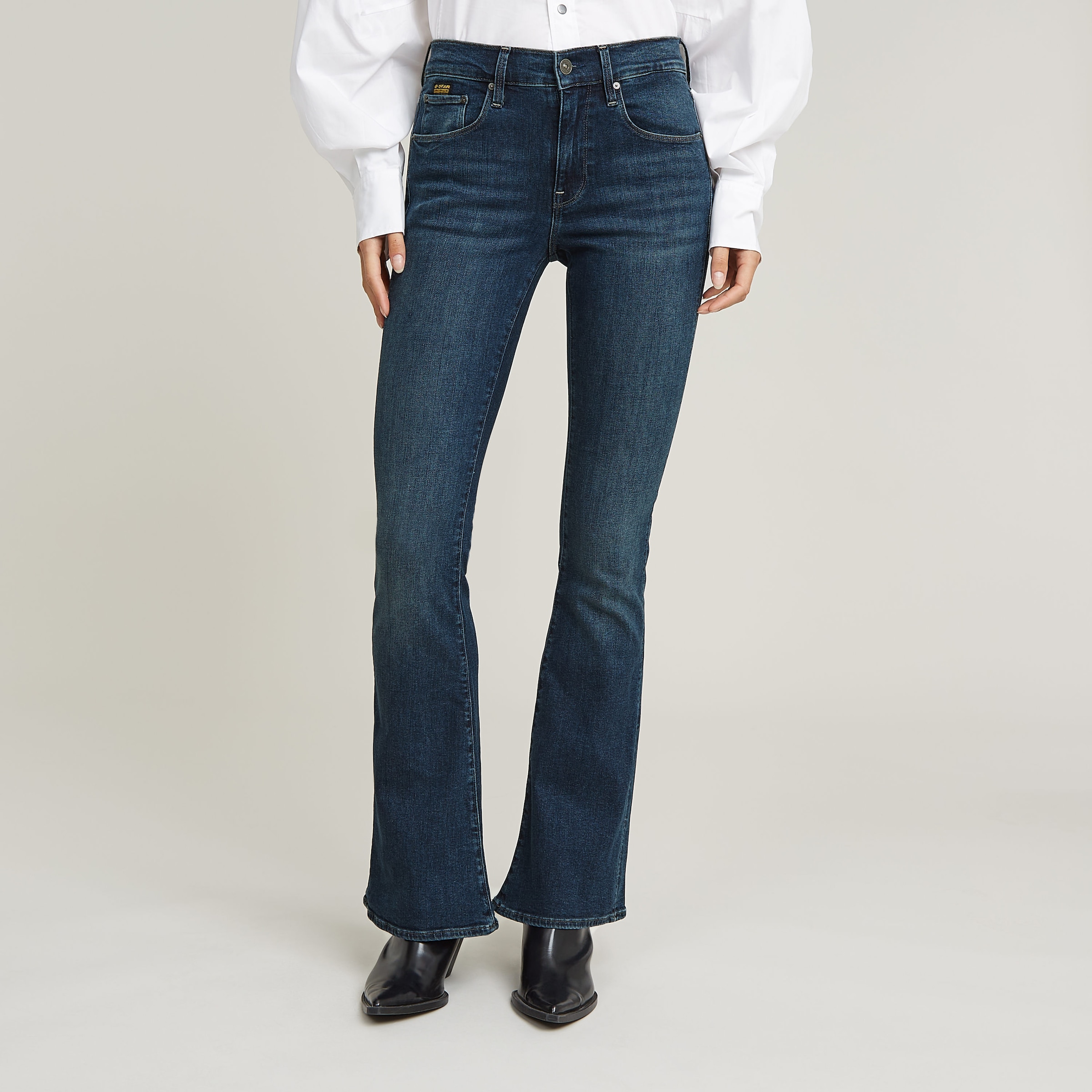 G-STAR Bootcut-Jeans "3301 Flare Wmn" aus Stretch-Denim