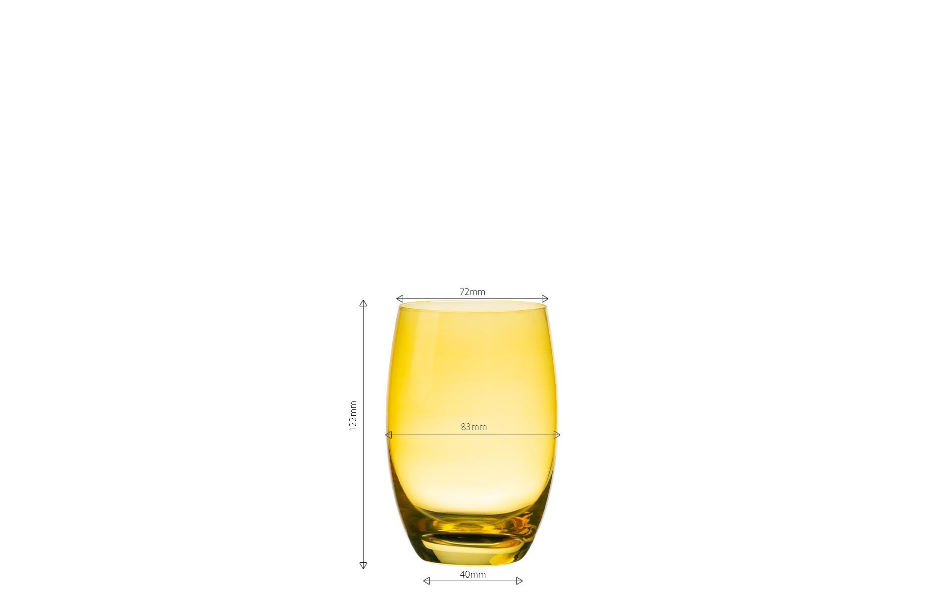 Gläser-Set "Lunasol Optima Color Tumbler 460 ml Barrel"
