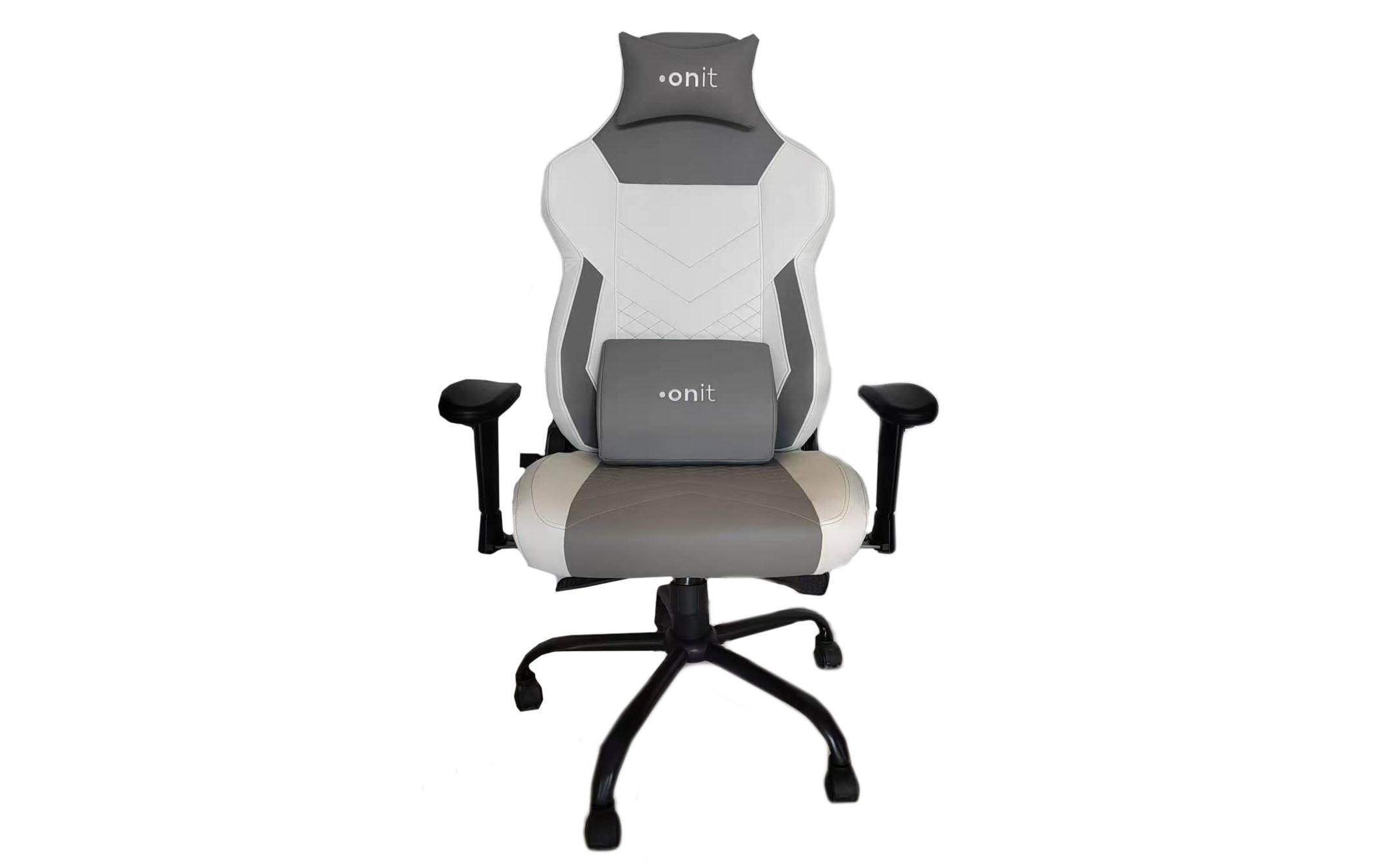 onit Gaming-Stuhl »Weiss/Grau«, Leder