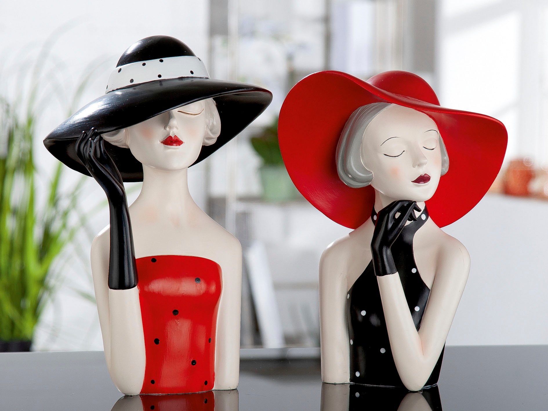 GILDE Dekofigur »Figur Lady mit schwarzem Hut« online bestellen |  Jelmoli-Versand