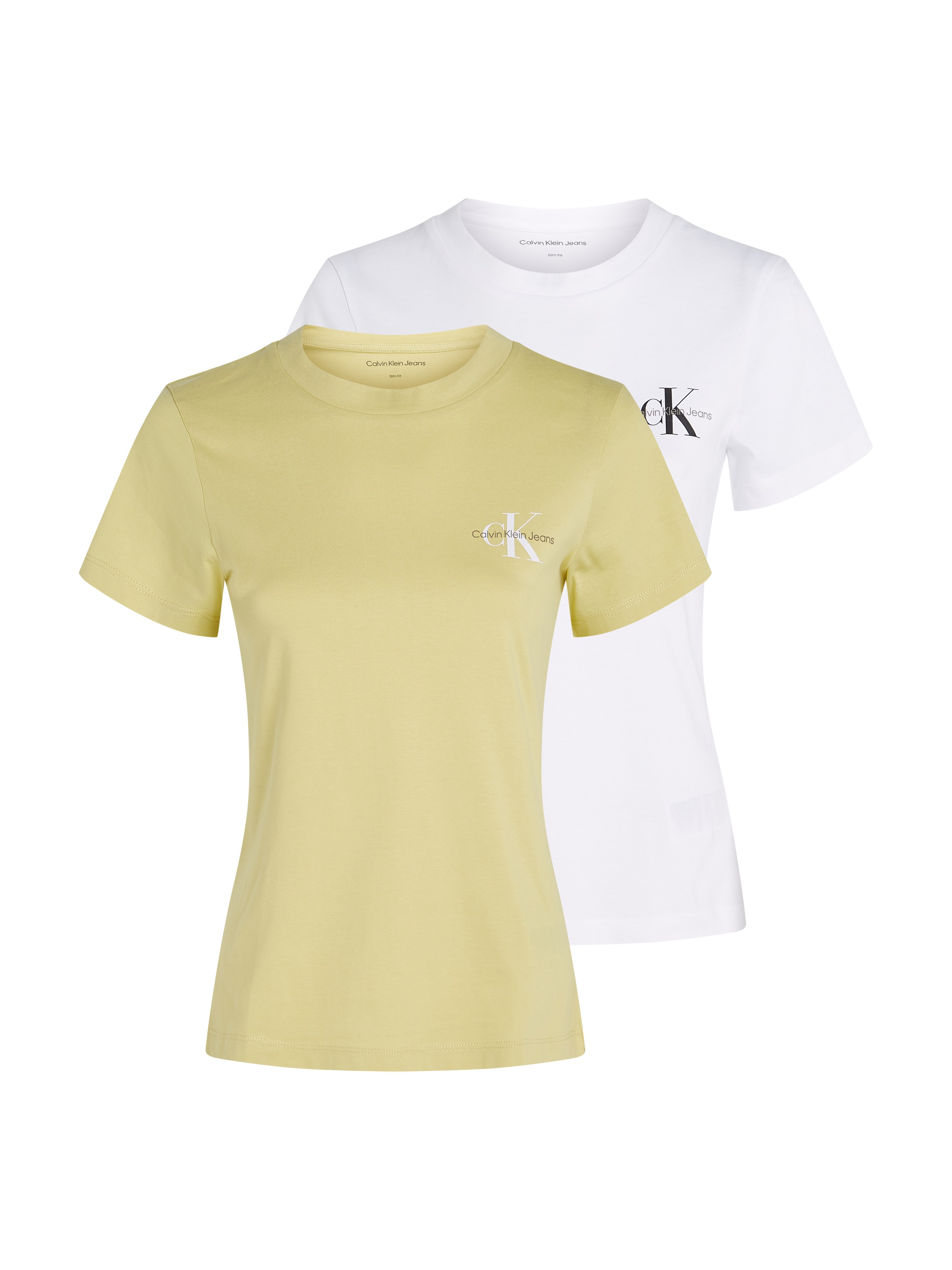 Calvin Klein Jeans T-Shirt »2-PACK MONOLOGO SLIM TEE« Packung, 2er-Pack, mit Logodruck