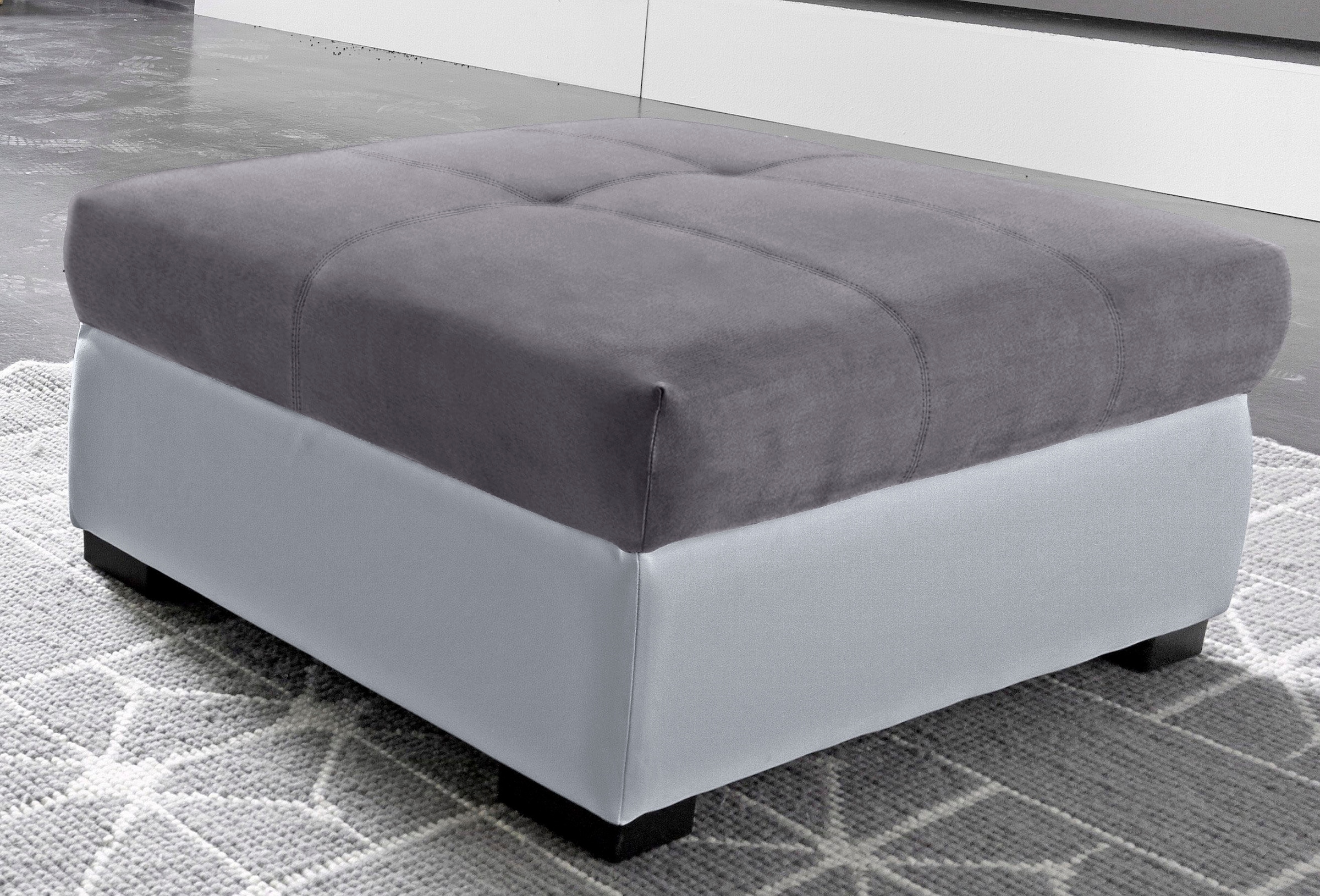 COTTA Polstergarnitur »Speedway«, (Set), Set bestehend aus: 2-Sitzer mit Kopfteilverstellung & Hocker