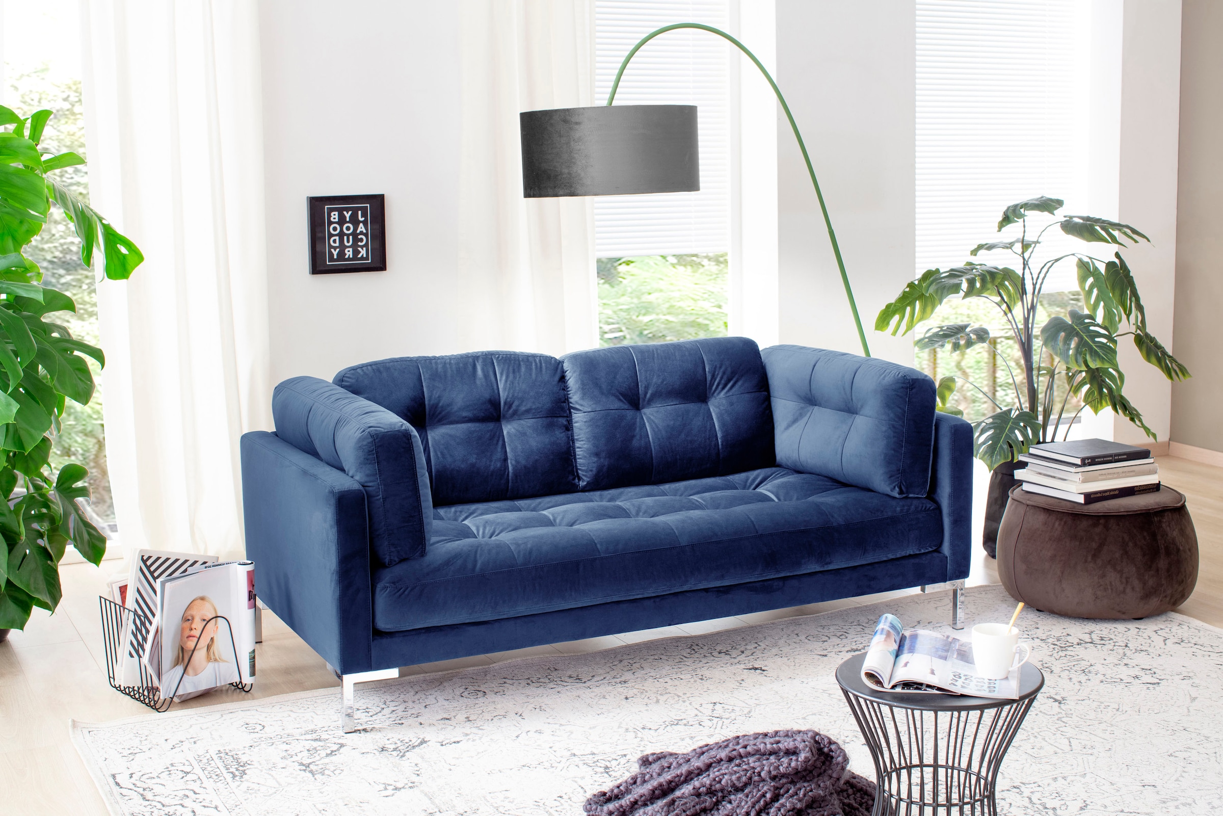 Trends by HG 2-Sitzer »Landau«, in Cord-Stoff mit Metallfuss
