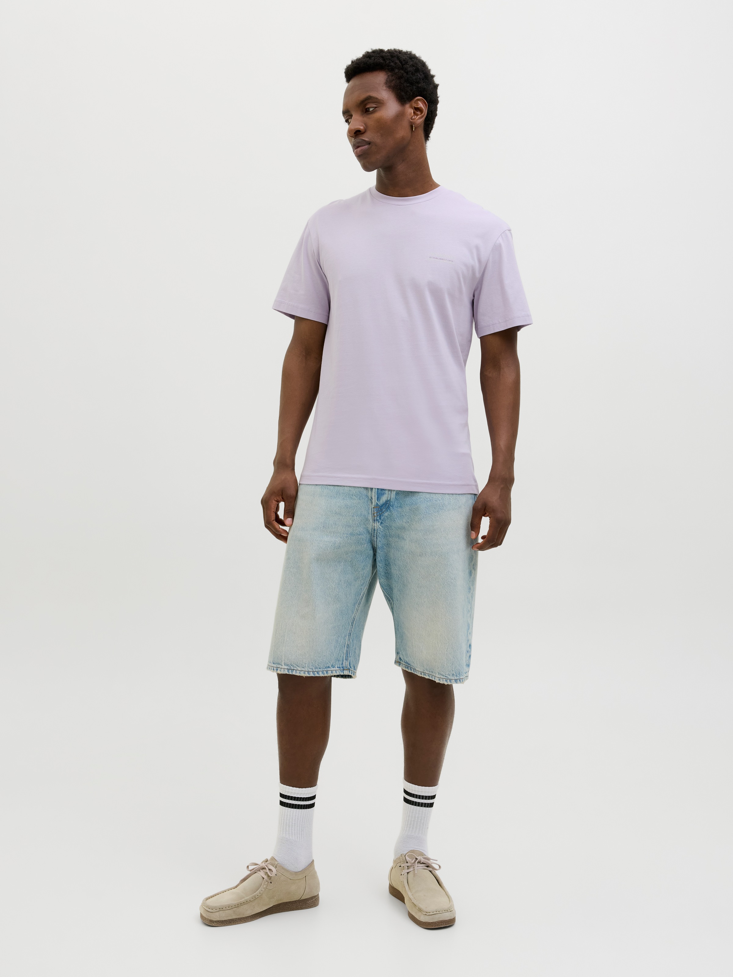 Jack & Jones Rundhalsshirt »JJSUMMER VIBES TEE SS CREW NECK LN«