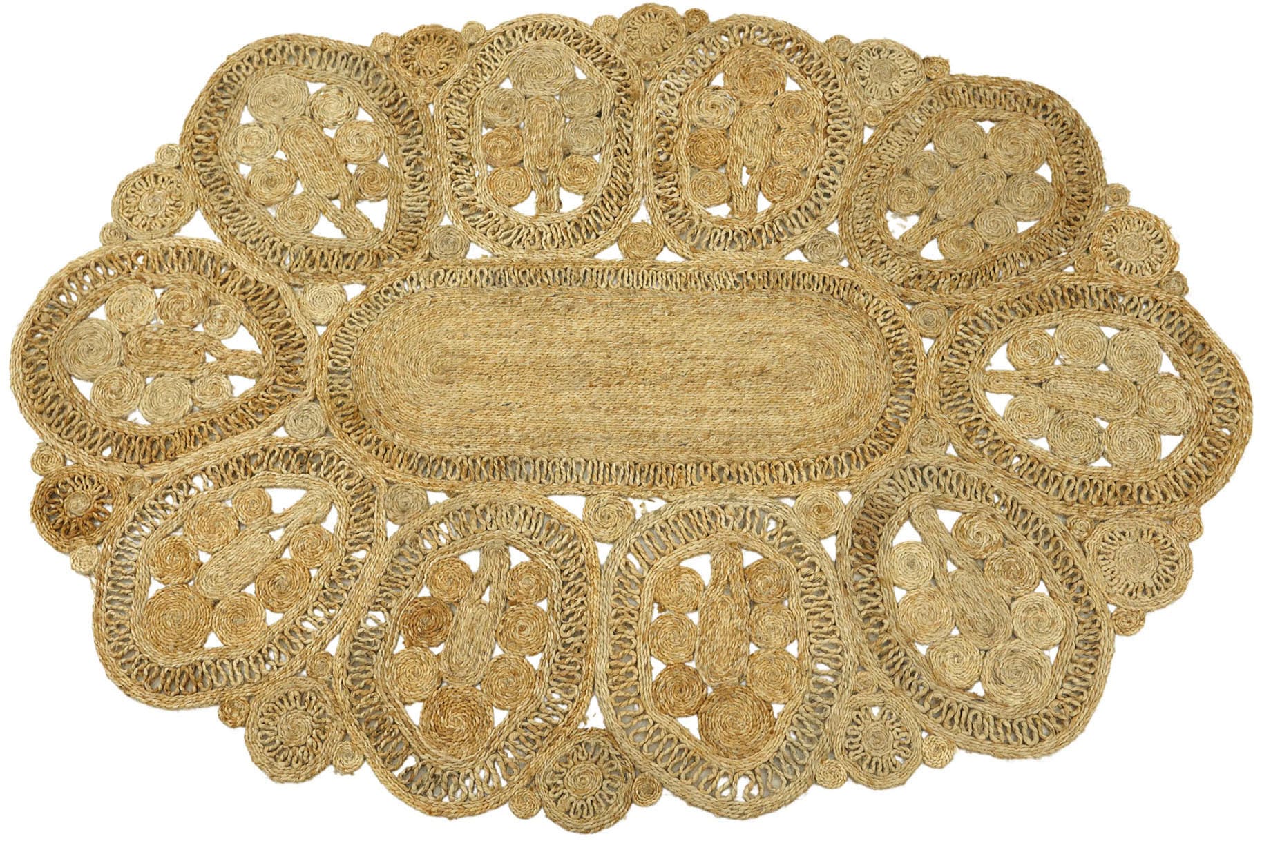 carpetfine Sisalteppich »Juteteppich Liam«, rechteckig, gewebt, online von Hand Pflanzenmaterial Jelmoli-Versand | natürliches Boho Style bestellen