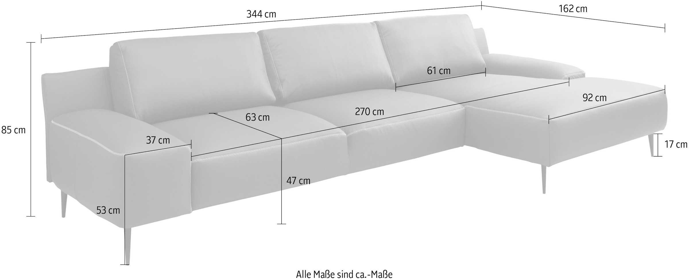 designwerk Ecksofa »Forma L-Form, zeitloses Designsofa mit aktuellem Fuss«, in hochwertiger Verarbeitung & tollem Sitzkomfort